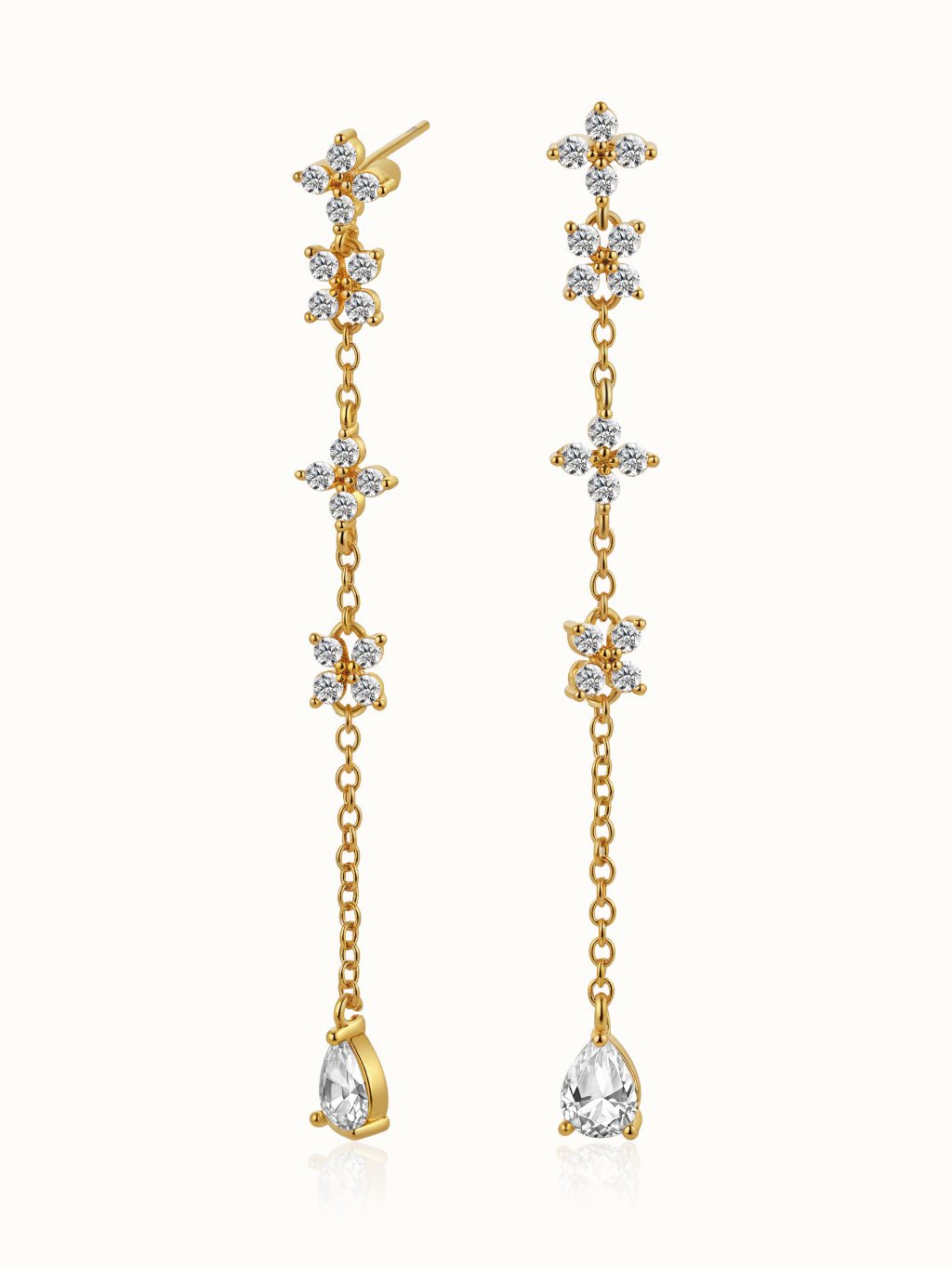 Chain Shine Ohrringe Gold - Dorose | Wasserresistent, kein Verfärben