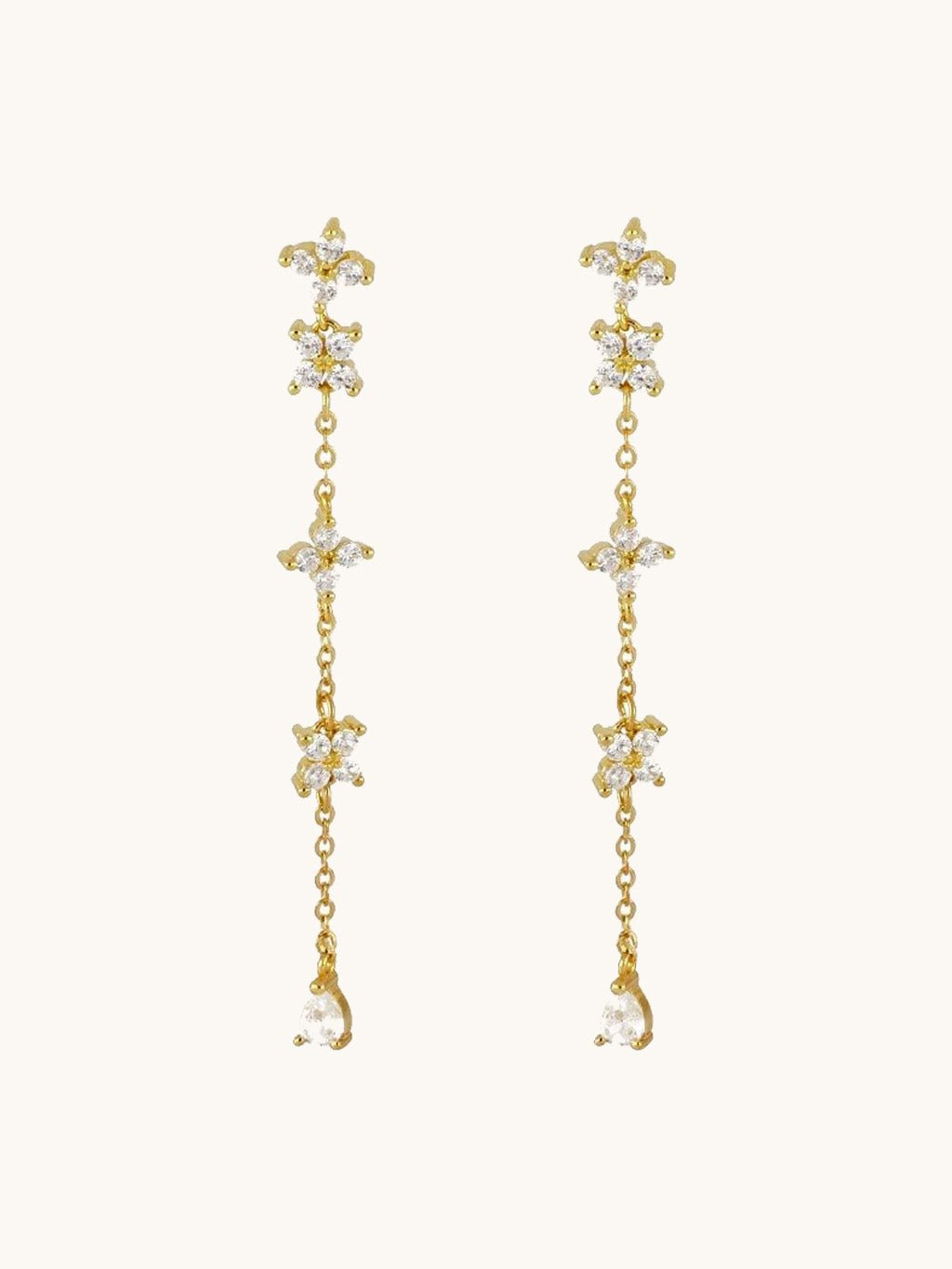 Chain Shine Ohrringe Gold - Dorose | Wasserresistent, kein Verfärben