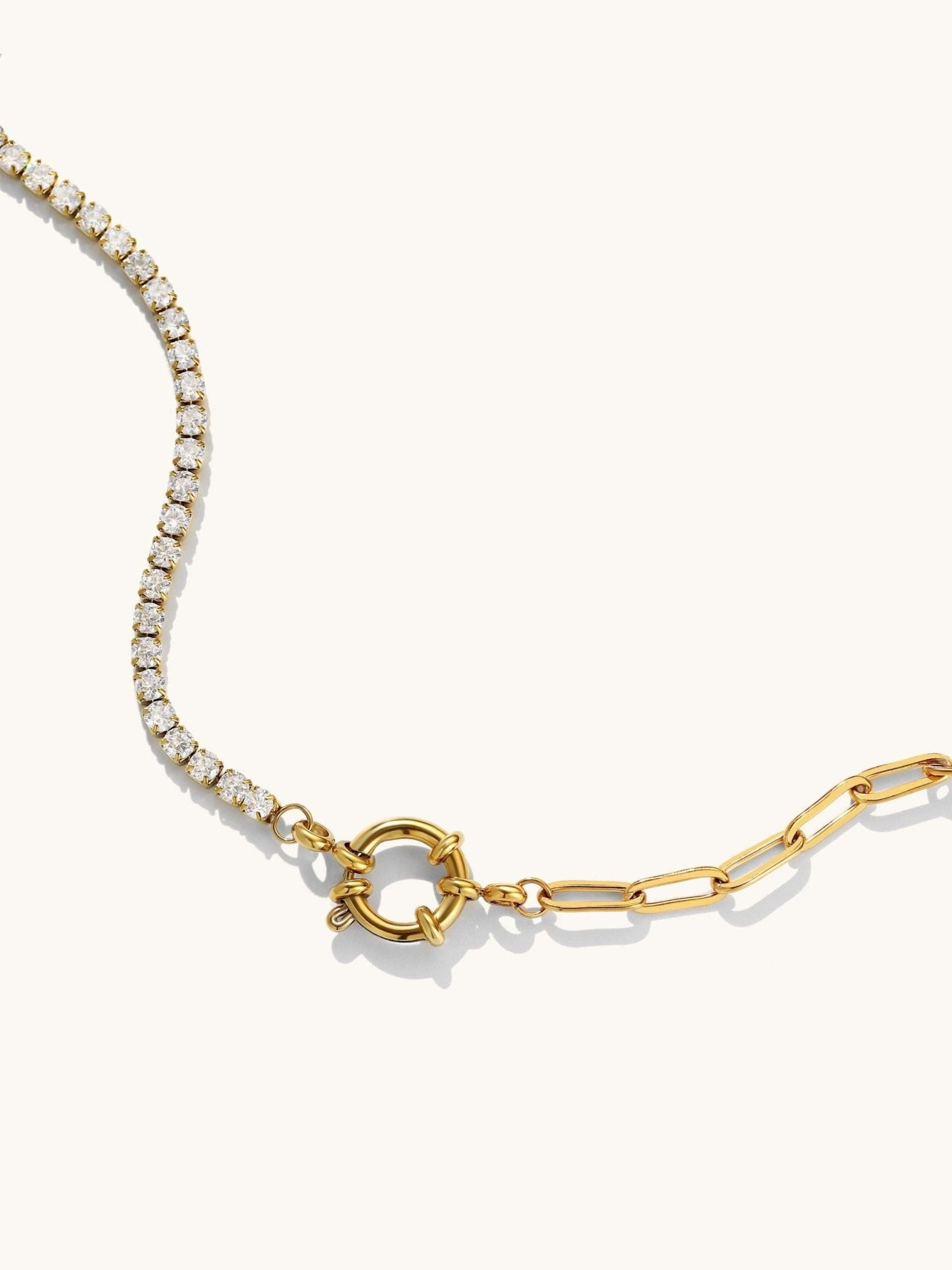 Charm Kette Zirkonia - Dorose | Wasserfester Schmuck, 18K vergoldet