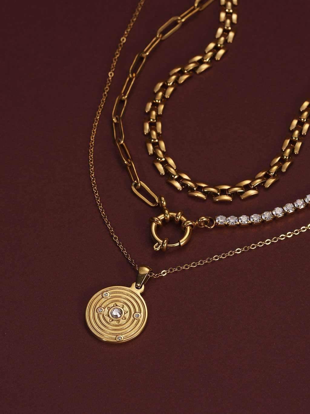 Charm Kette Zirkonia - Dorose | Wasserfester Schmuck, 18K vergoldet