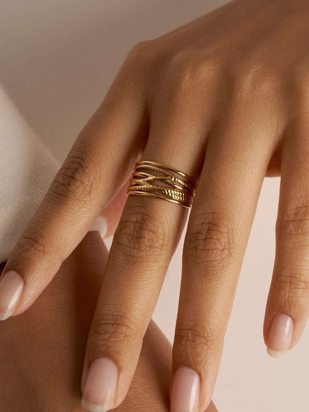 Charming String Ring - Dorose | Wasserfester Schmuck, 18K vergoldet