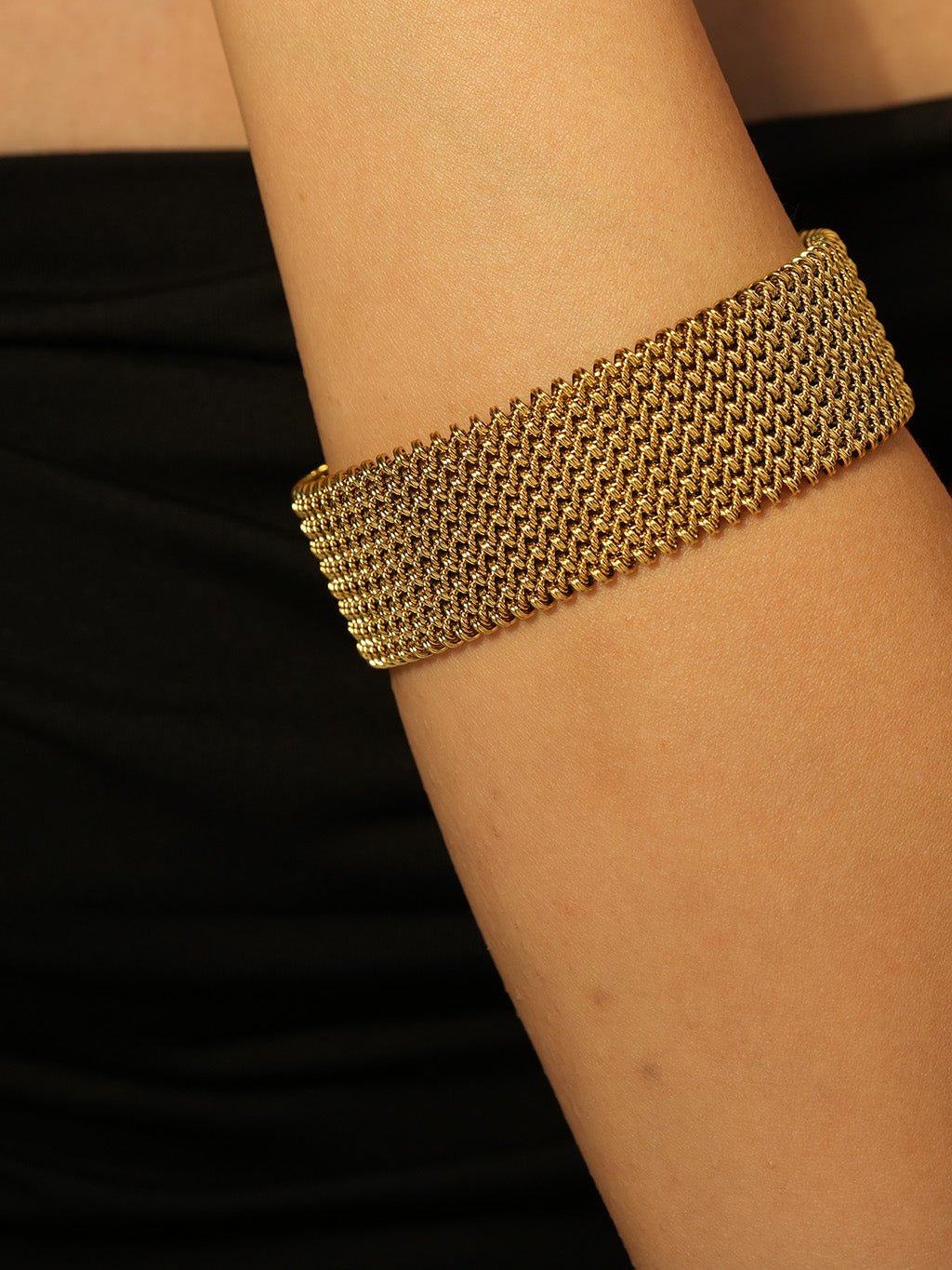 Chunky Braided Armband Gold - Dorose | Wasserresistent, kein Verfärben