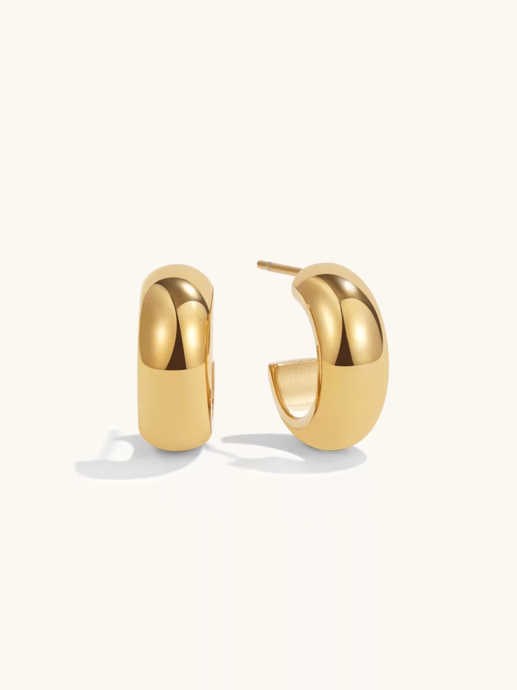 Chunky Ohrringe Small 8mm - Dorose | Wasserfester Schmuck, 18K vergoldet