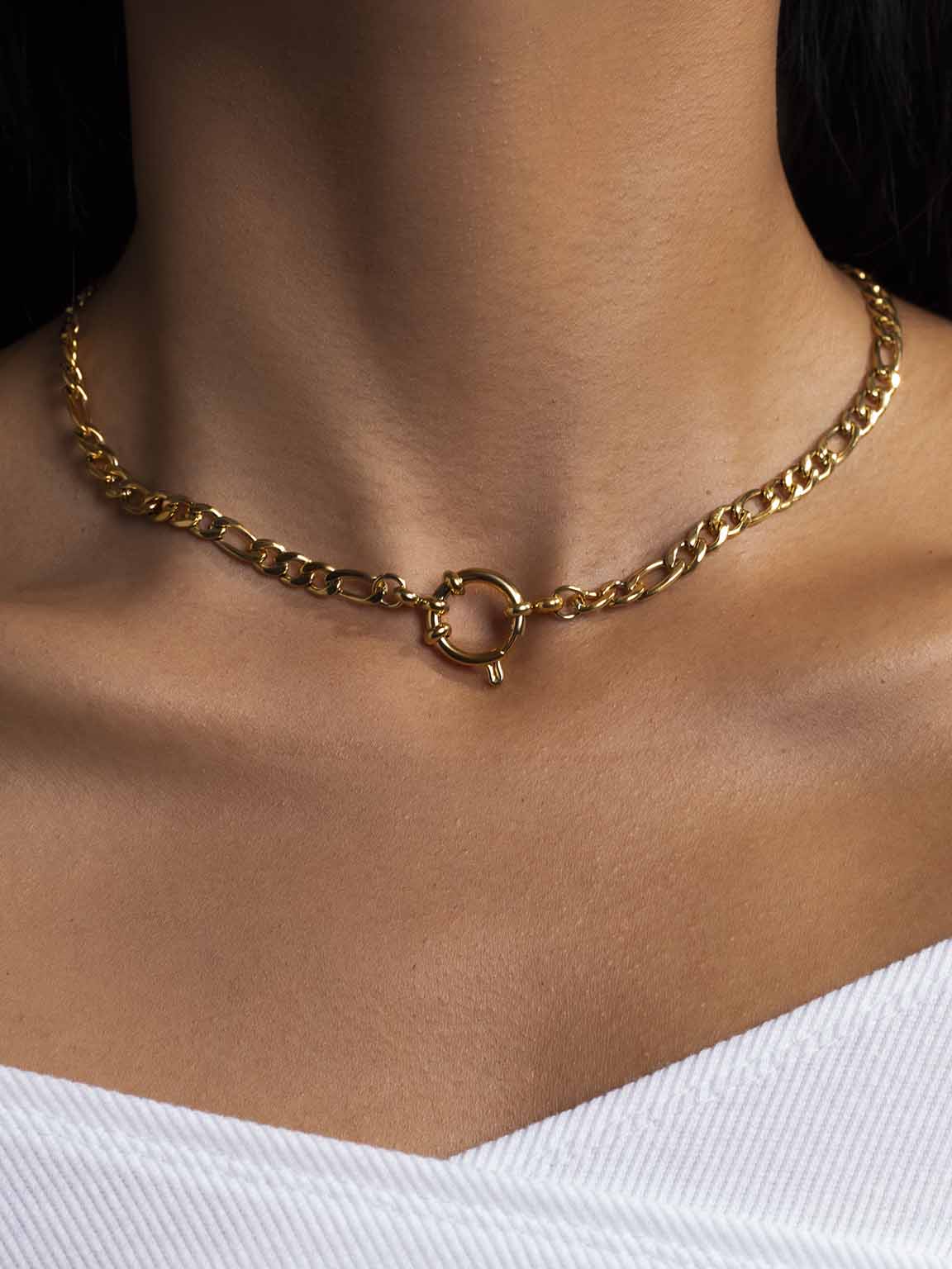 Classic Gourmet Halskette Gold - Dorose | Wasserfester Schmuck, 18K vergoldet