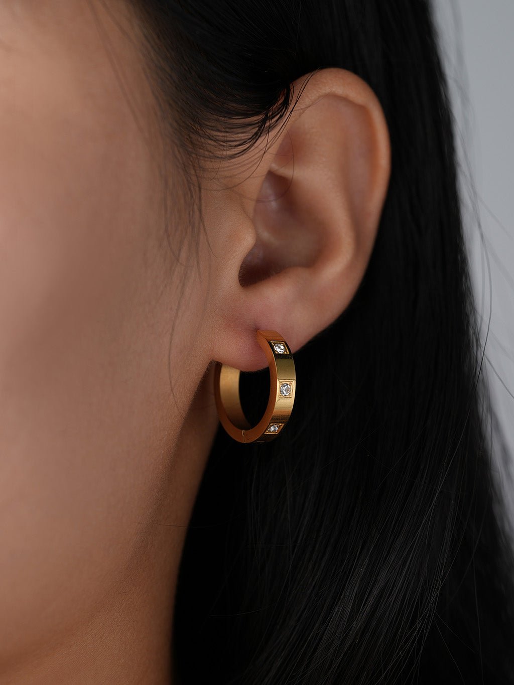 Classic Spark Creolen Gold - Dorose | Wasserresistent, kein Verfärben