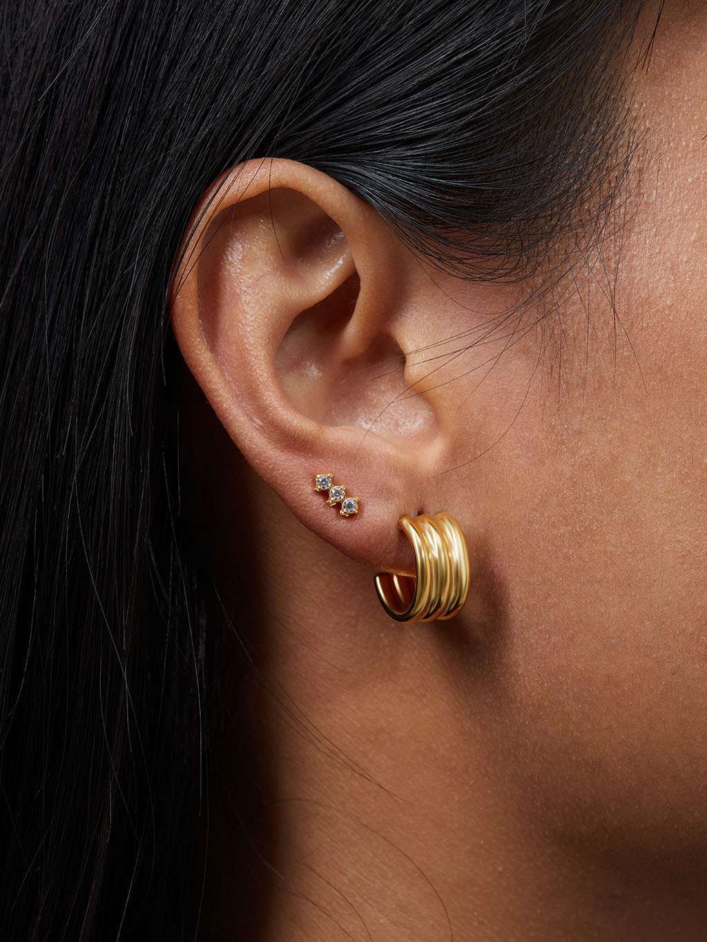 Classy Elegance Ohrringe Gold - Dorose | Wasserfester Schmuck, 18K vergoldet