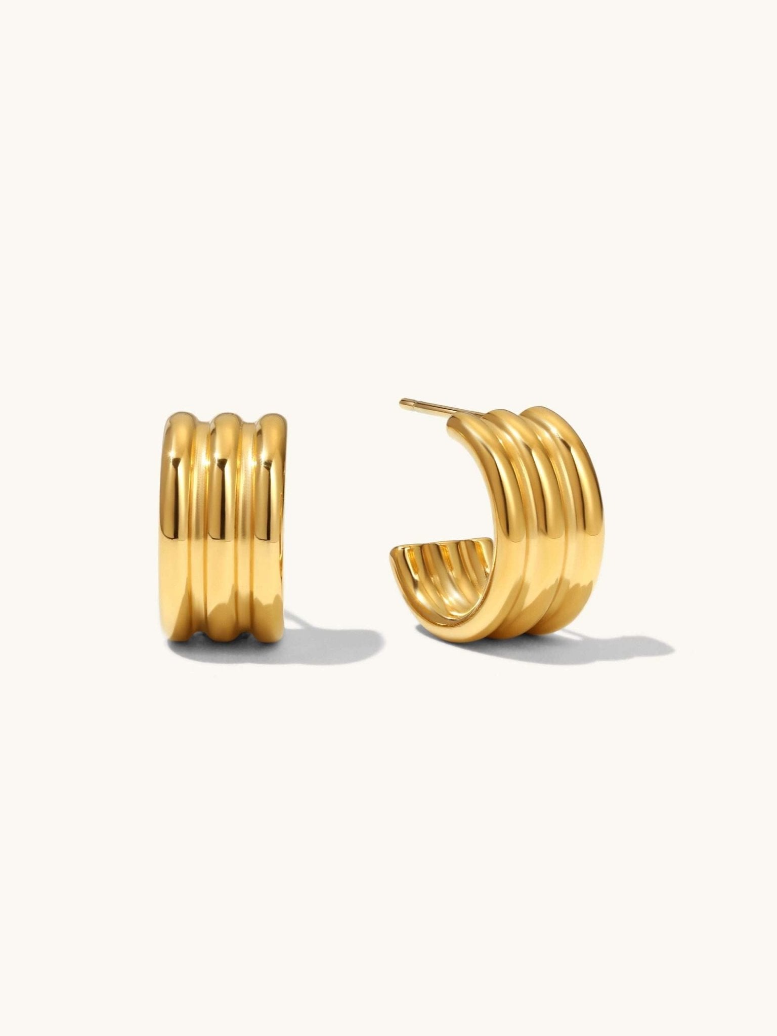 Classy Elegance Ohrringe Gold - Dorose | Wasserfester Schmuck, 18K vergoldet