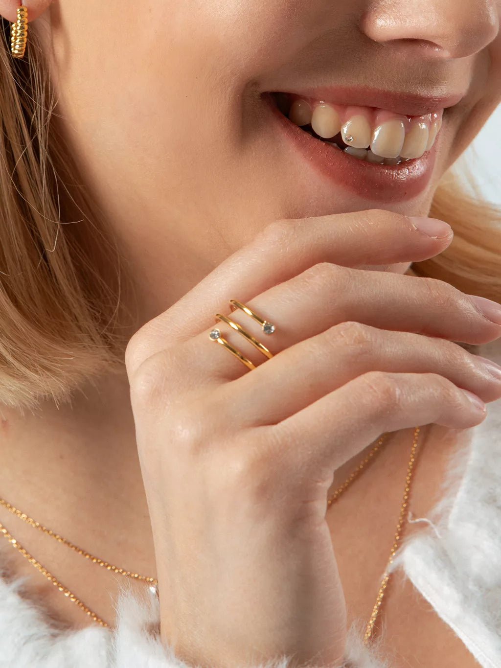 Coil Ring Gold & Silber - Dorose | Wasserfester Schmuck, 18K vergoldet