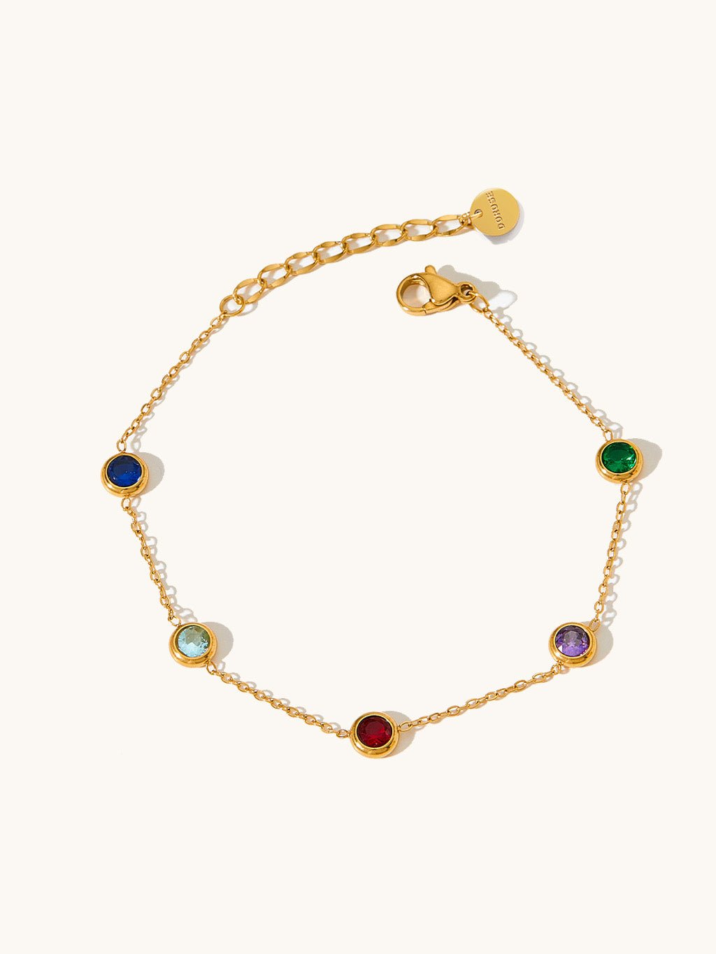 Colorful Armband Orient Zirkonia Gold - Dorose | Wasserfester Schmuck