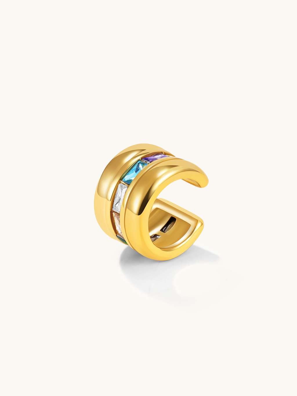 Colorful Bold Shine Earcuff Gold - Dorose | Wasserfester Schmuck, 18K vergoldet