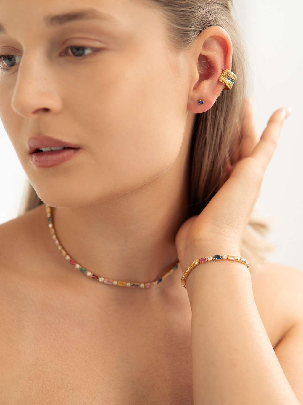 Colorful Bold Shine Earcuff Gold - Dorose | Wasserfester Schmuck, 18K vergoldet