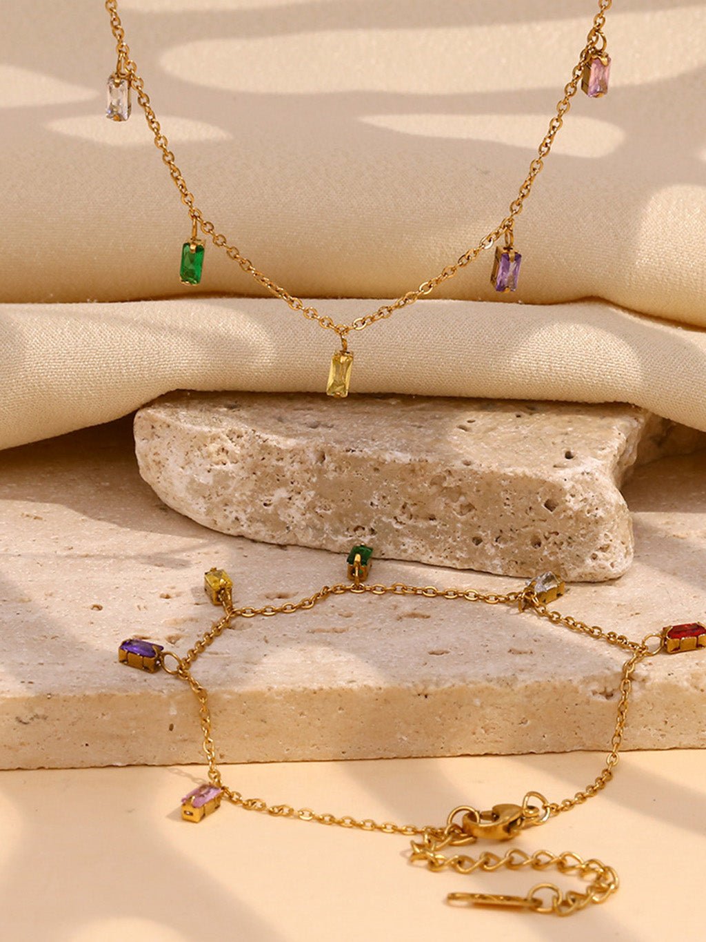 Colorful Dream Halskette & Armband Schmuck Set - Dorose | Wasserresistent, kein Verfärben