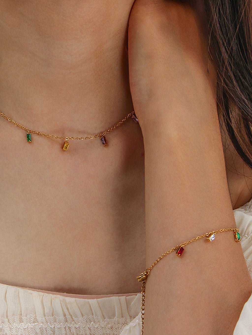 Colorful Dream Halskette & Armband Schmuck Set - Dorose | Wasserresistent, kein Verfärben