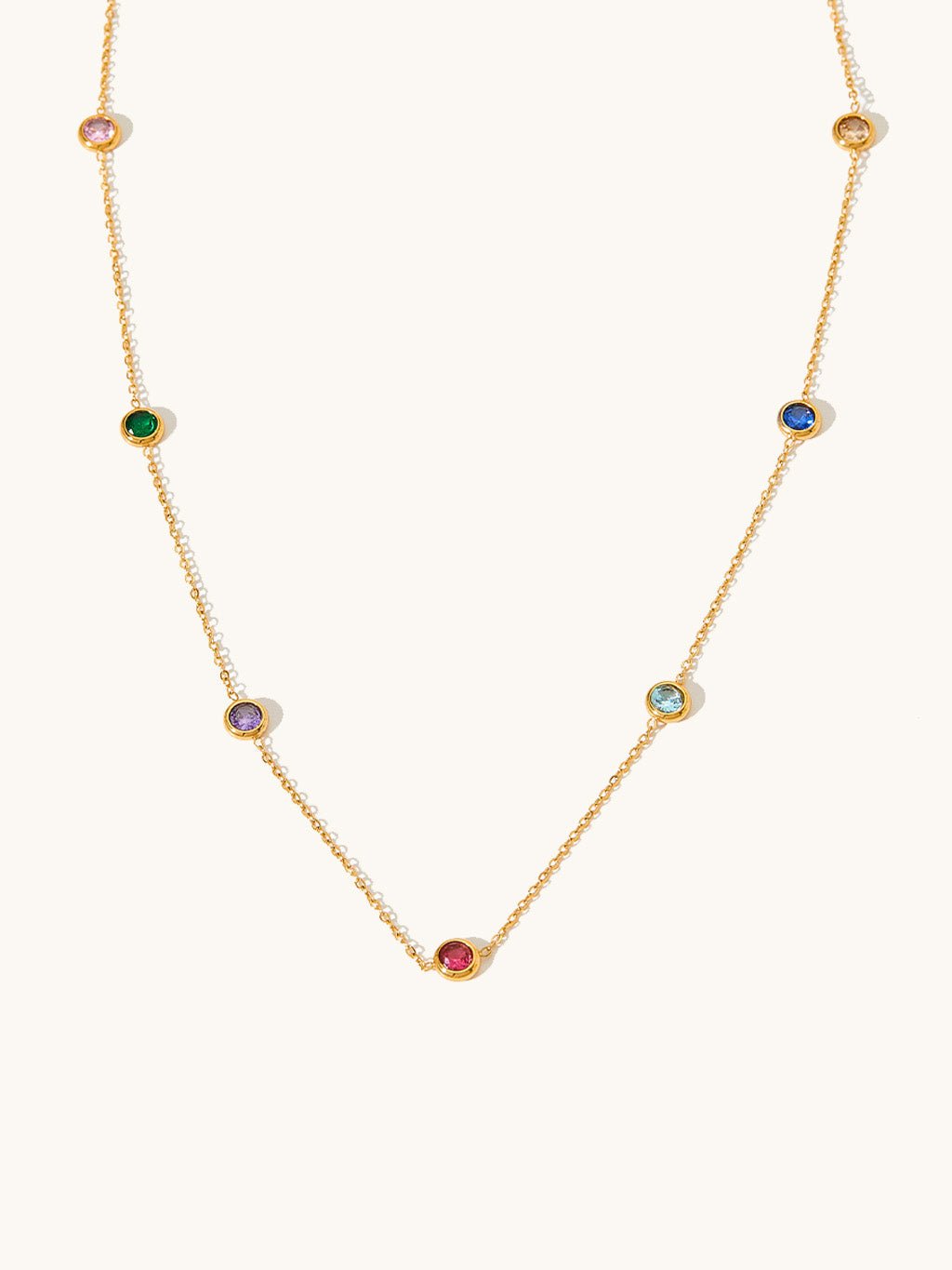 Colorful Kette Armband Orient Zirkonia Gold Schmuck Set - Dorose | Wasserresistent, kein Verfärben