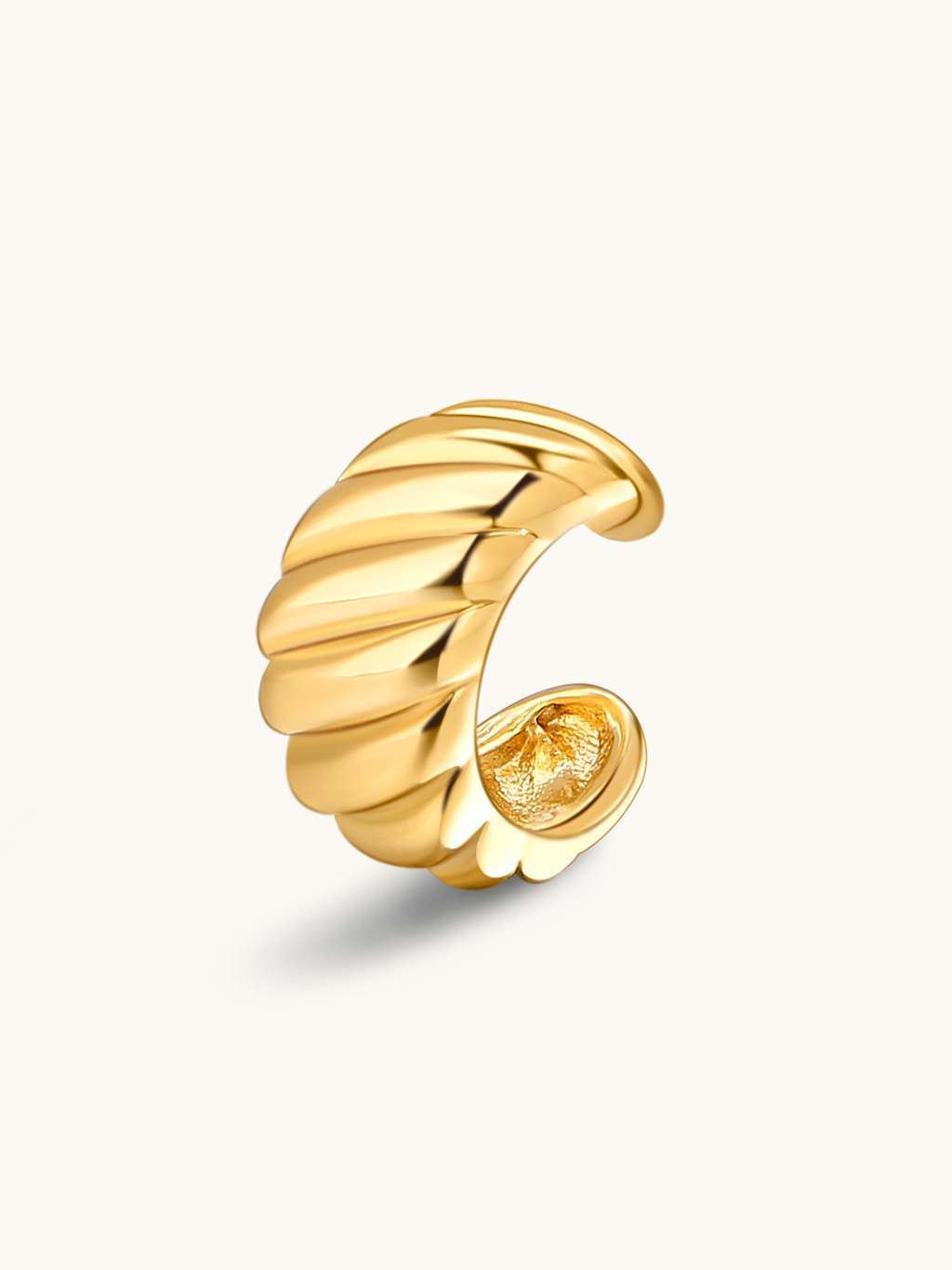 Croissant Dôme Earcuff Gold - Dorose | Wasserfester Schmuck, 18K vergoldet