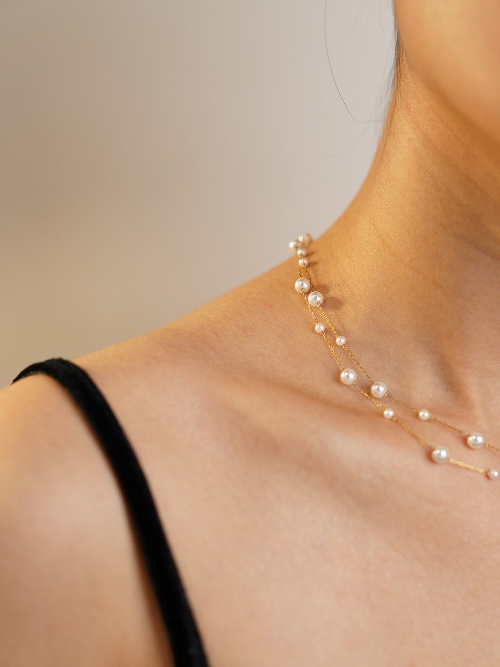 Cross Pearls Kette Gold - Dorose | Wasserresistent, kein Verfärben