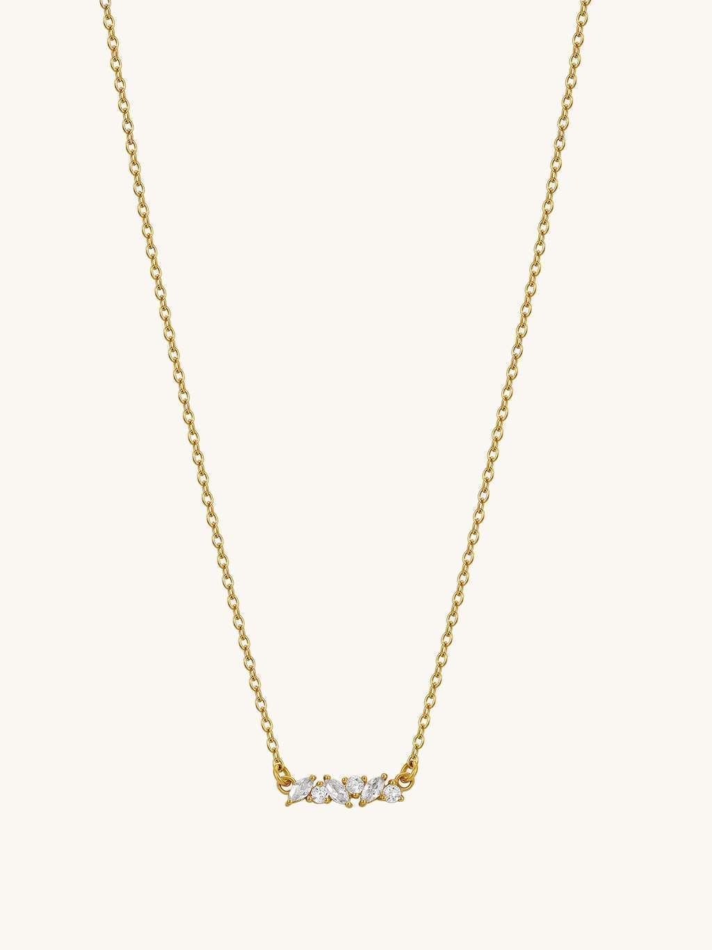 Cube Elegance Kette - Dorose | Wasserfester Schmuck, 18K vergoldet