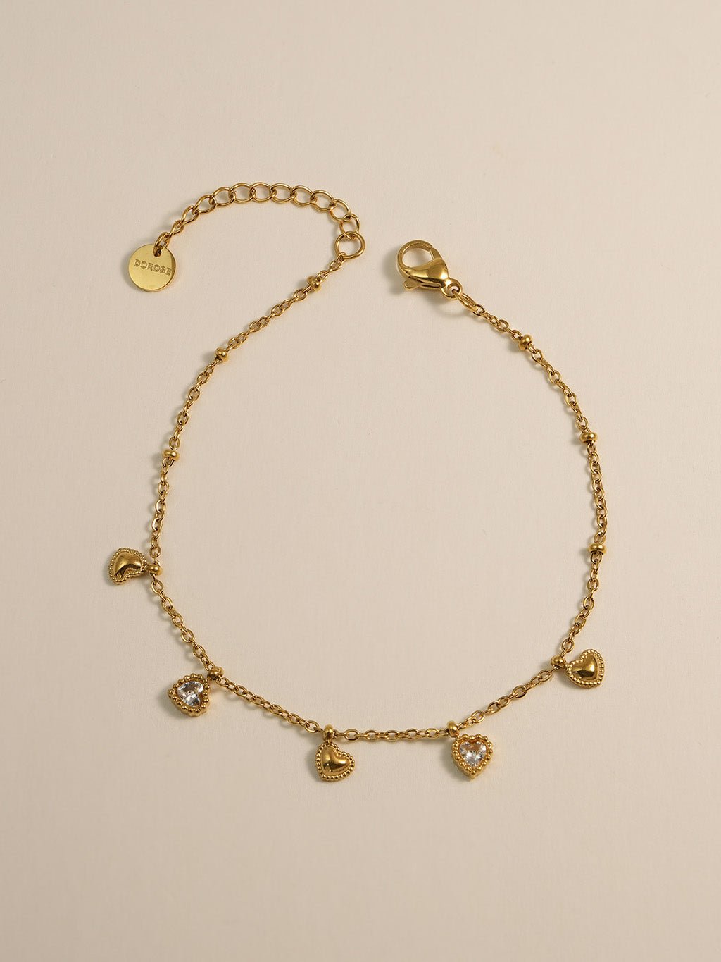Dainty Heart Armband Gold - Dorose | Wasserresistent, kein Verfärben