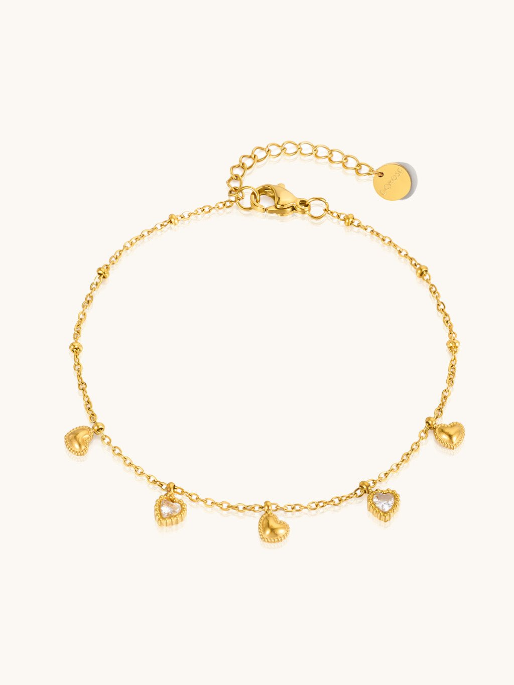 Dainty Heart Armband Gold - Dorose | Wasserresistent, kein Verfärben