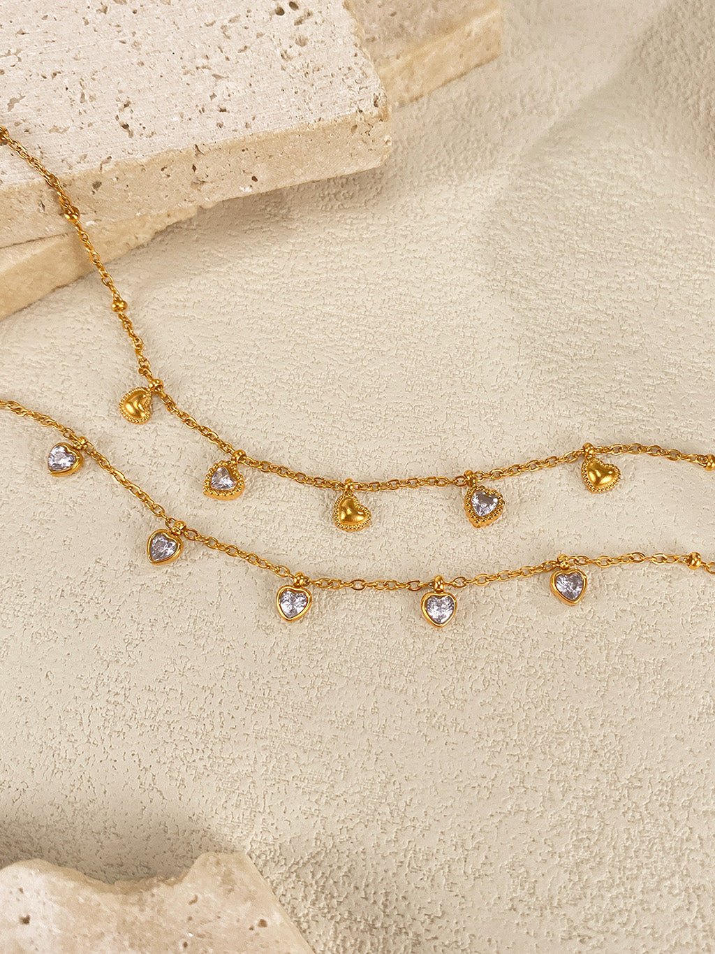 Dainty Heart Armband Gold - Dorose | Wasserresistent, kein Verfärben
