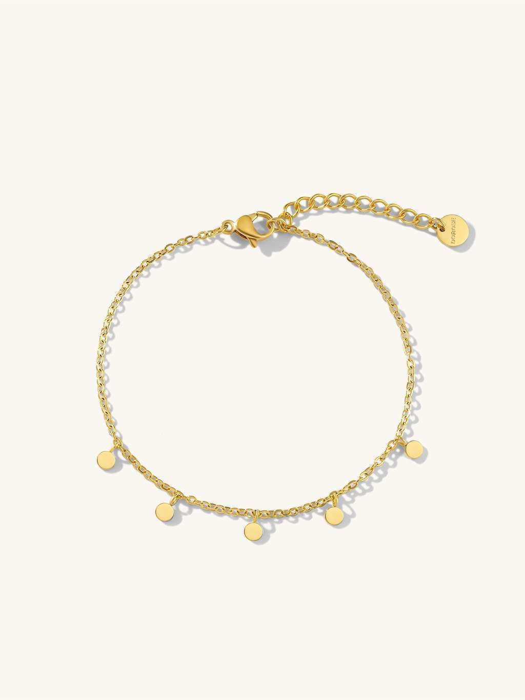 Dangle Coin Armband Gold - Dorose | Wasserfester Schmuck, 18K vergoldet