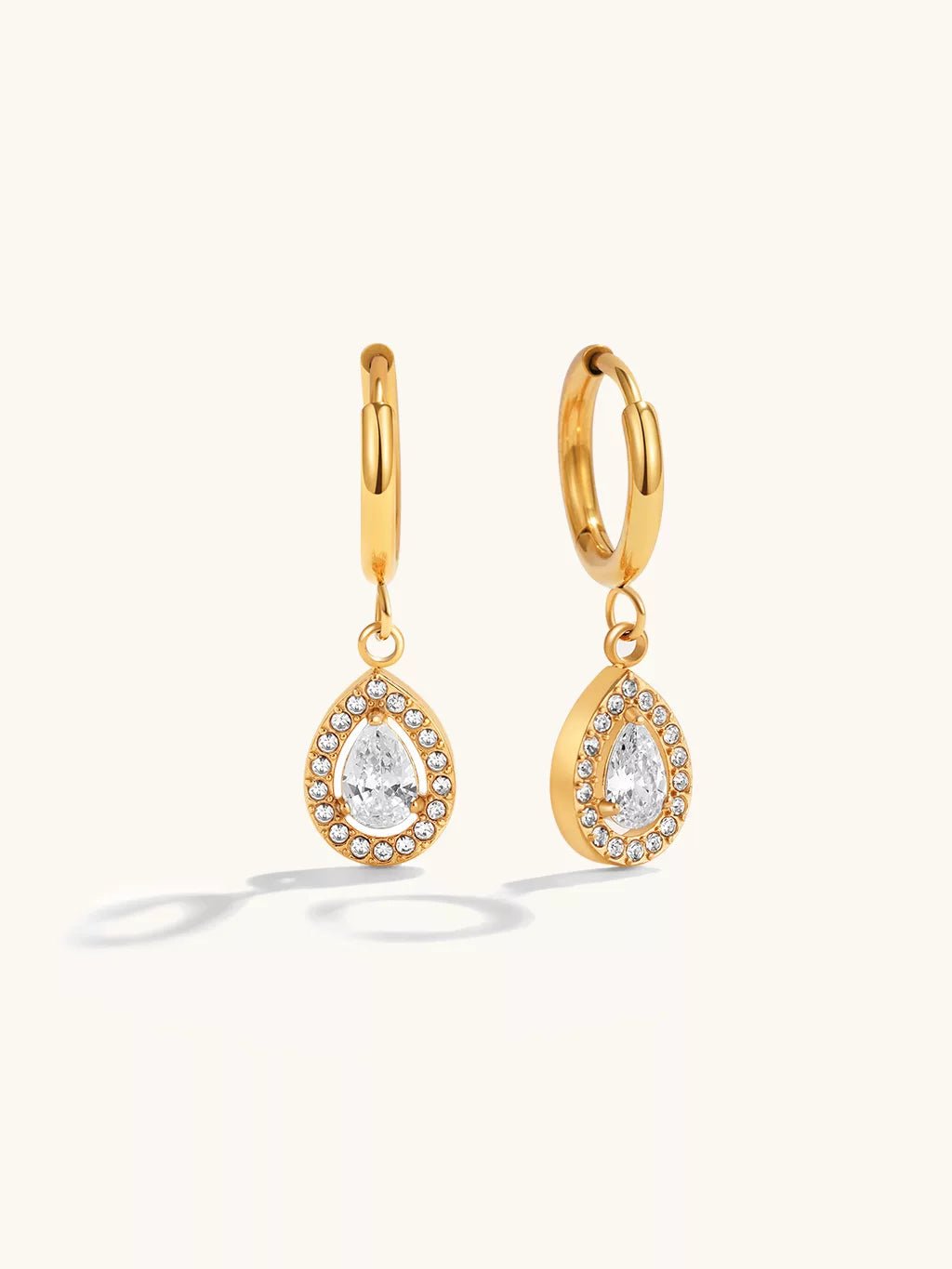 Dazzling Grace Ohrringe Gold 10mm - Dorose | Wasserfester Schmuck, 18K vergoldet