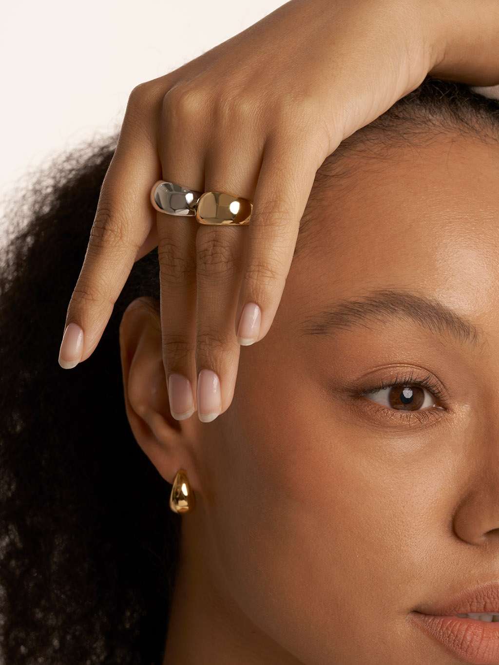 Dôme Ring Gold & Silber - Dorose | Wasserfester Schmuck, 18K vergoldet