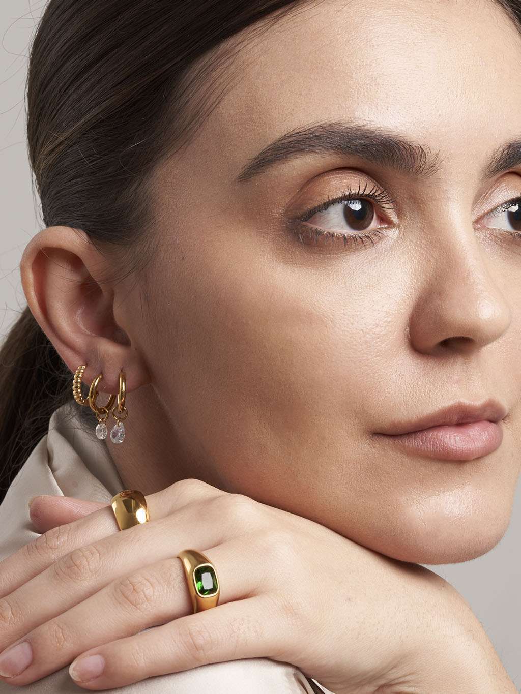 Dôme Ring Gold & Silber - Dorose | Wasserfester Schmuck, 18K vergoldet