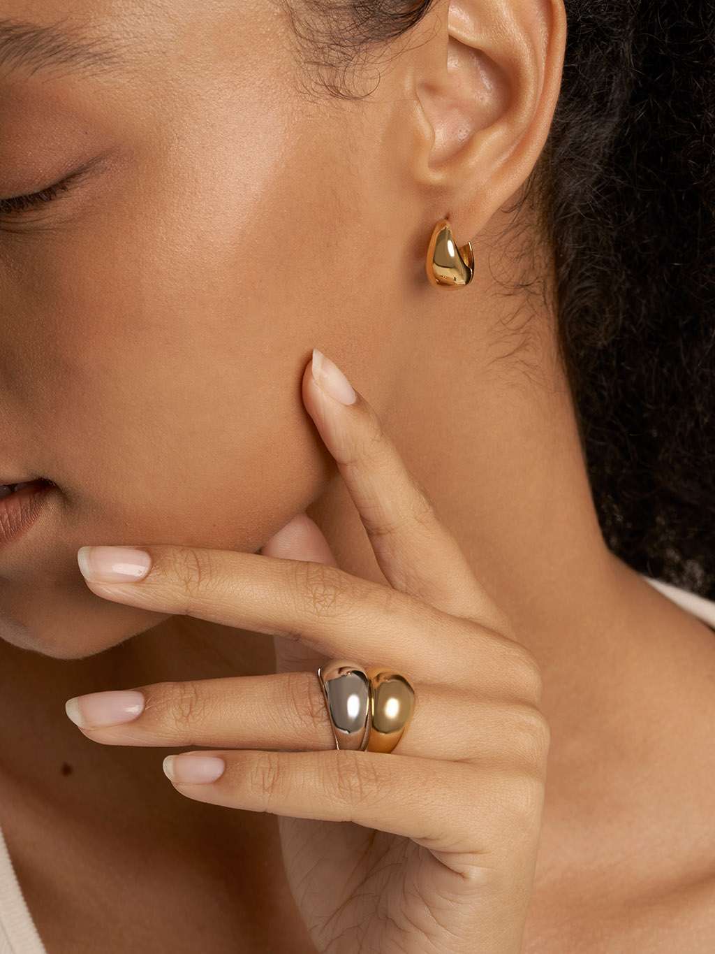 Dôme Ring Gold & Silber - Dorose | Wasserfester Schmuck, 18K vergoldet