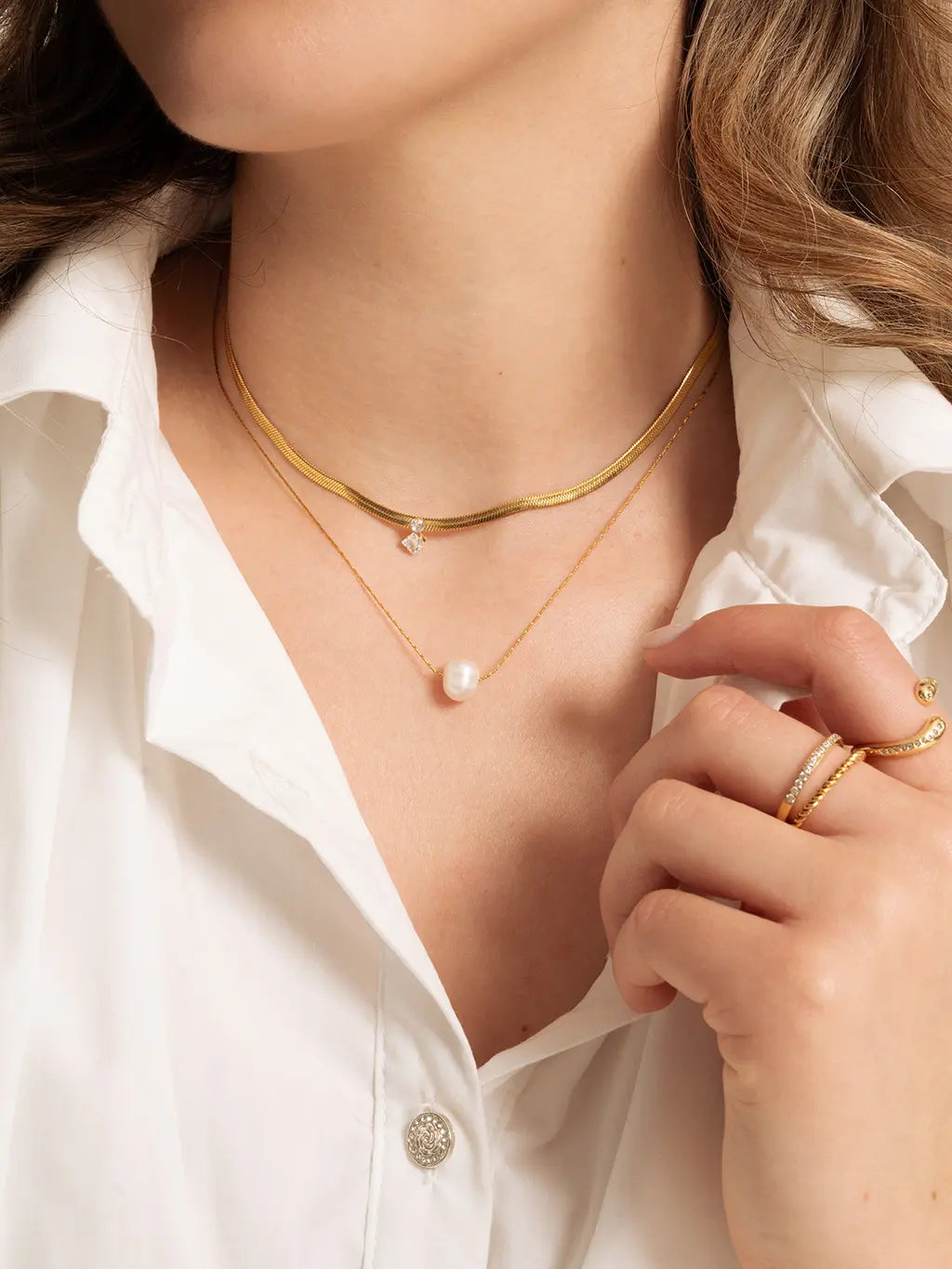 One Pearl Kette Gold