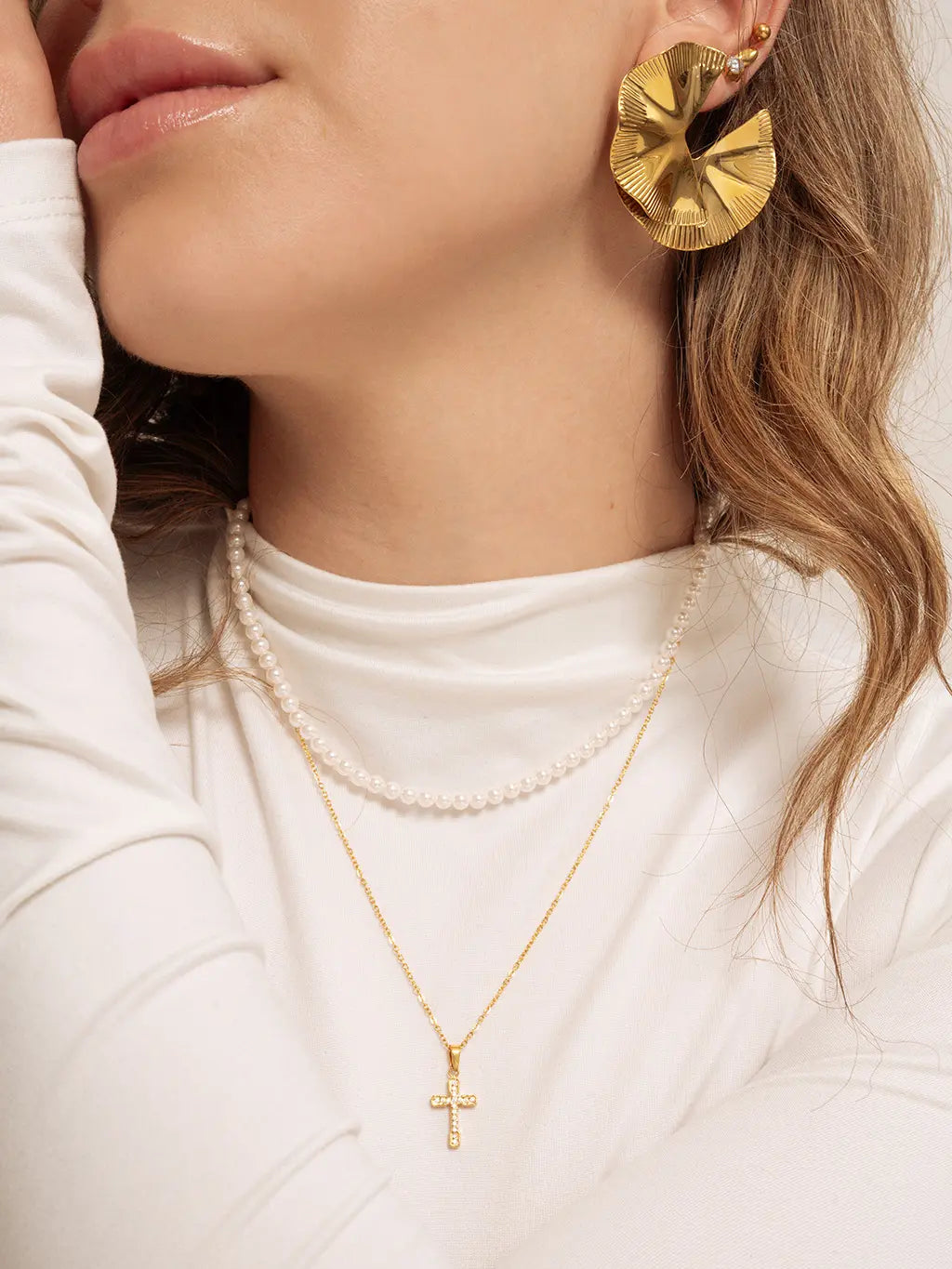 Collier mit Anhänger Kette Gold