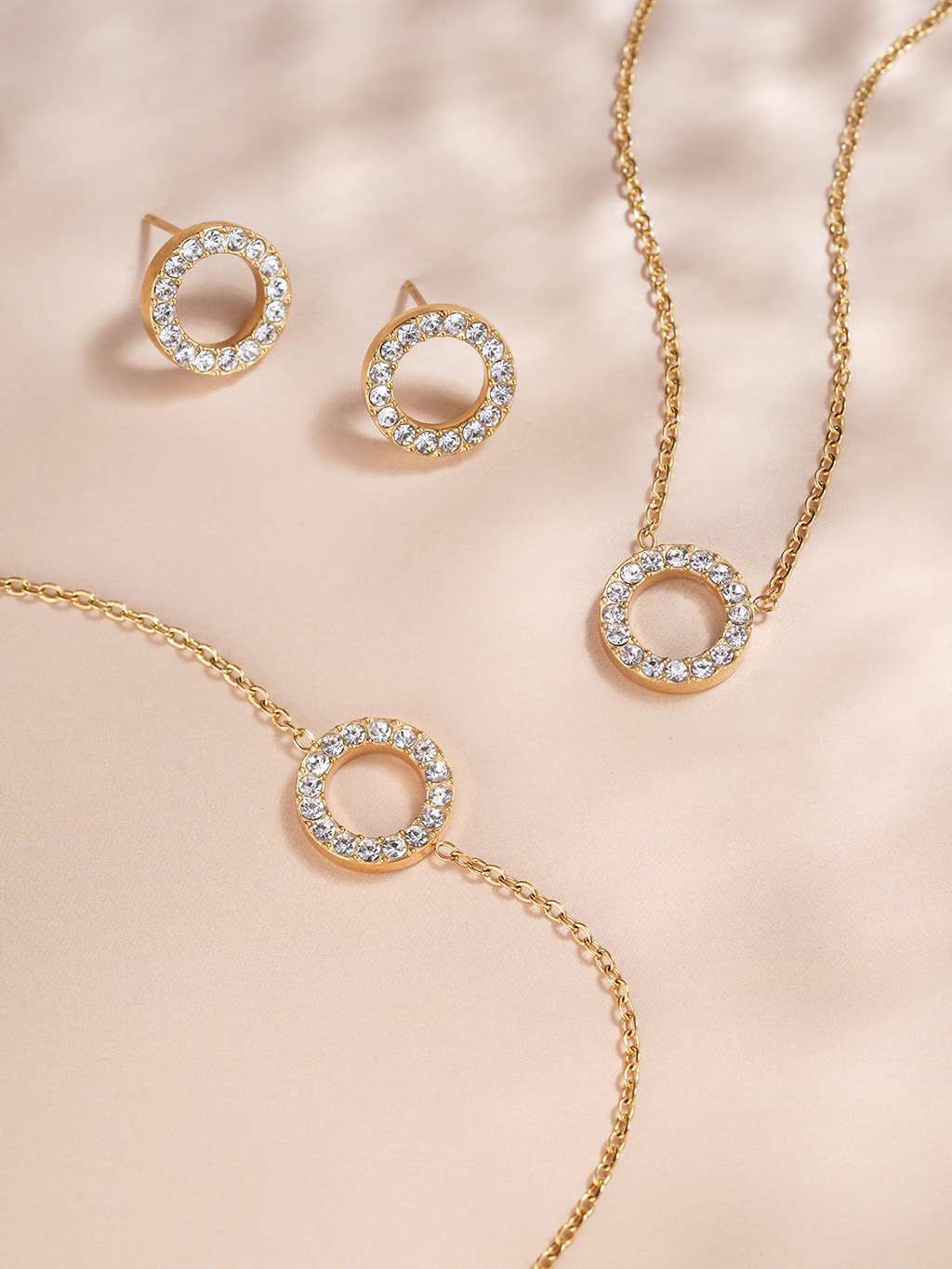 Sparkling Circle Kette Gold & Silber