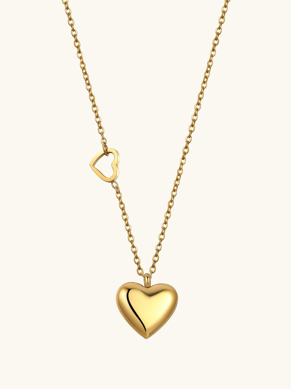 Double Heart Kette Gold - Dorose | Wasserfester Schmuck, 18K vergoldet
