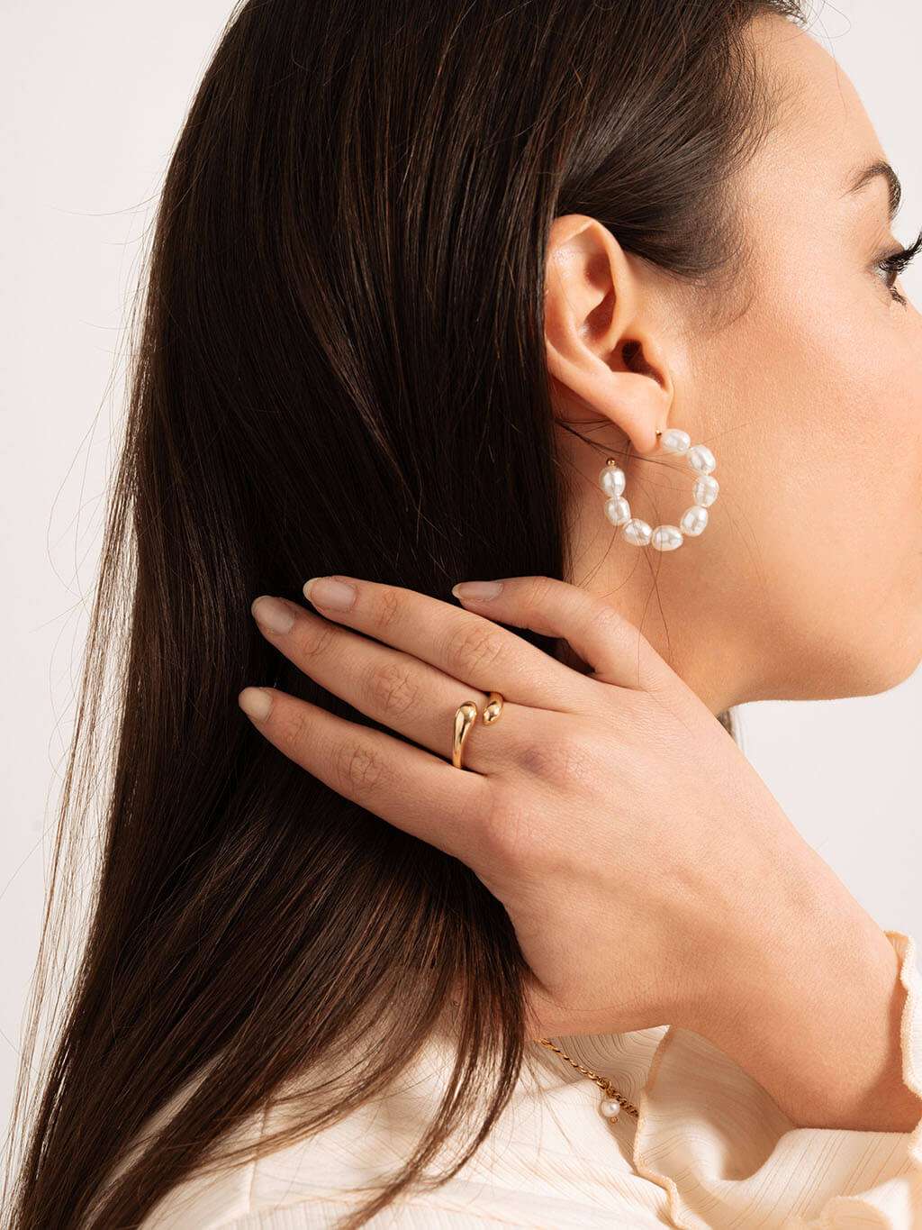 Double Twist Ring Gold - Dorose | Wasserfester Schmuck, 18K vergoldet