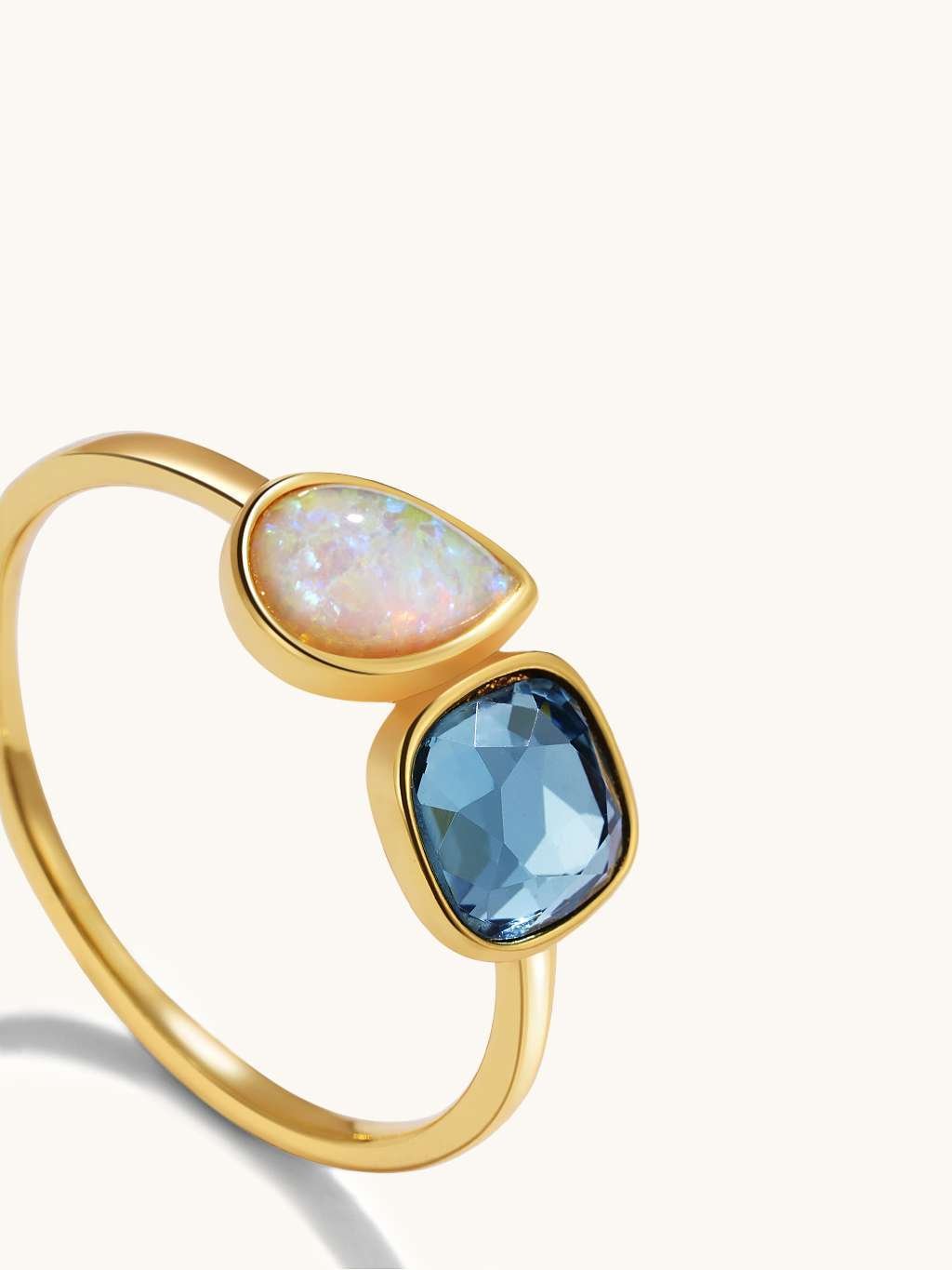 Dual Tone Ring Gold - Dorose | Wasserfester Schmuck, 18K vergoldet