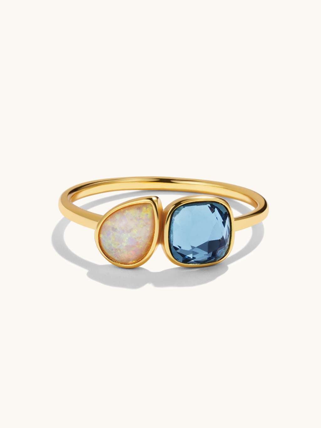 Dual Tone Ring Gold - Dorose | Wasserfester Schmuck, 18K vergoldet