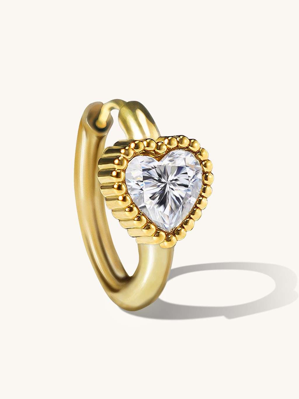 Elegance Heart Ohrringe Gold - Dorose | Wasserfester Schmuck, 18K vergoldet