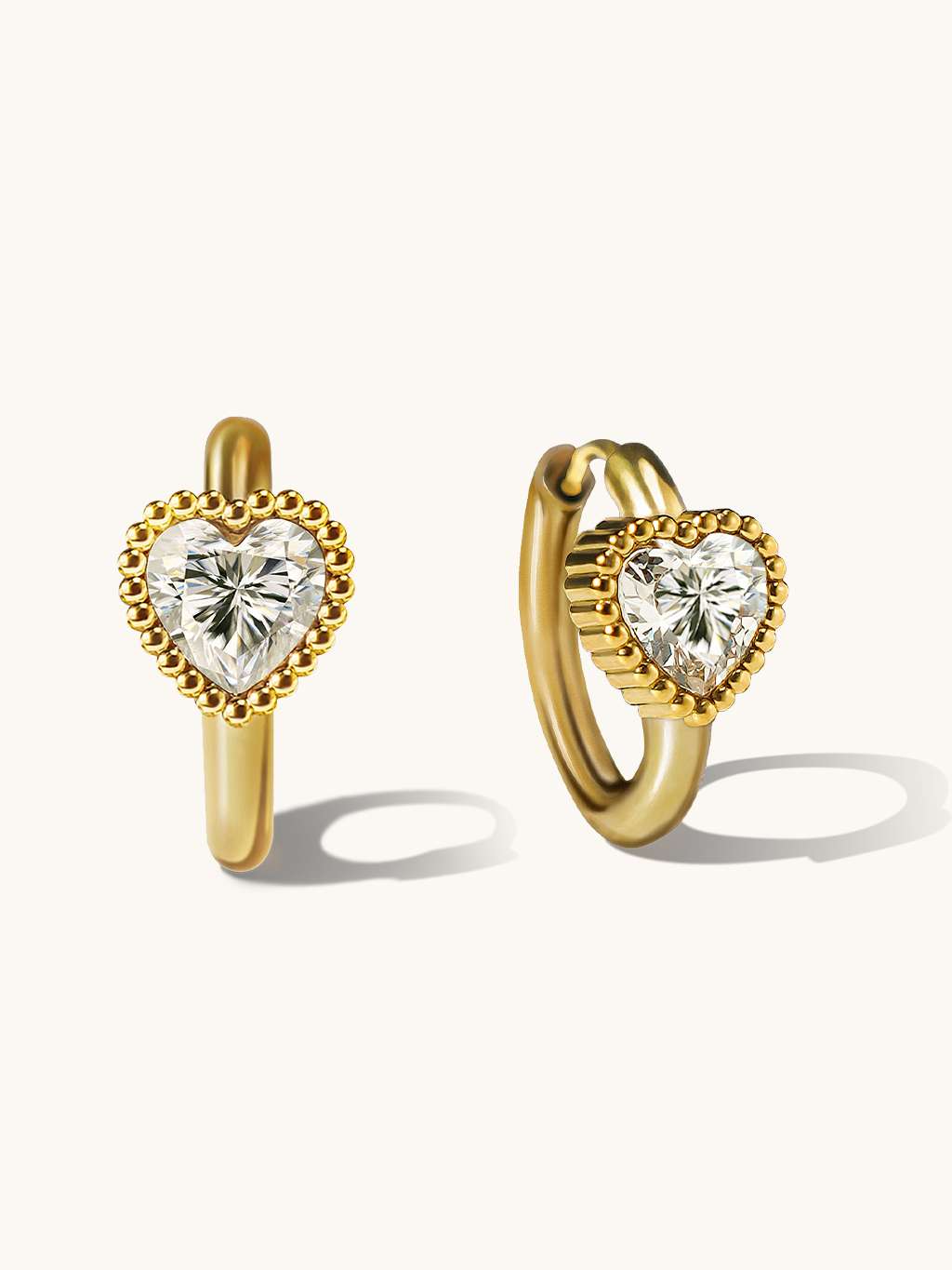 Elegance Heart Ohrringe Gold - Dorose | Wasserfester Schmuck, 18K vergoldet