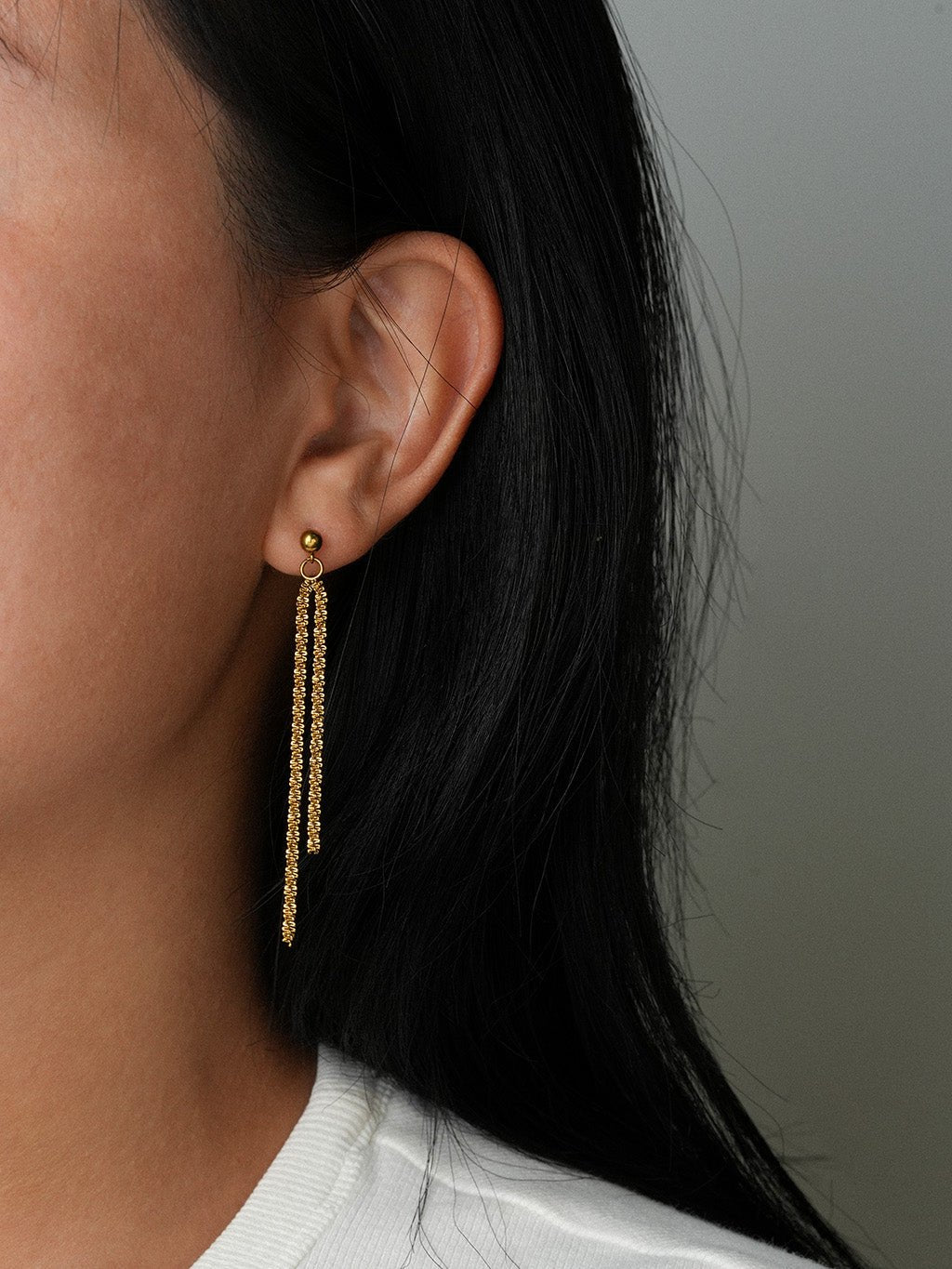 Elegante Quasten Ohrringe Gold - Dorose | Wasserresistent, kein Verfärben