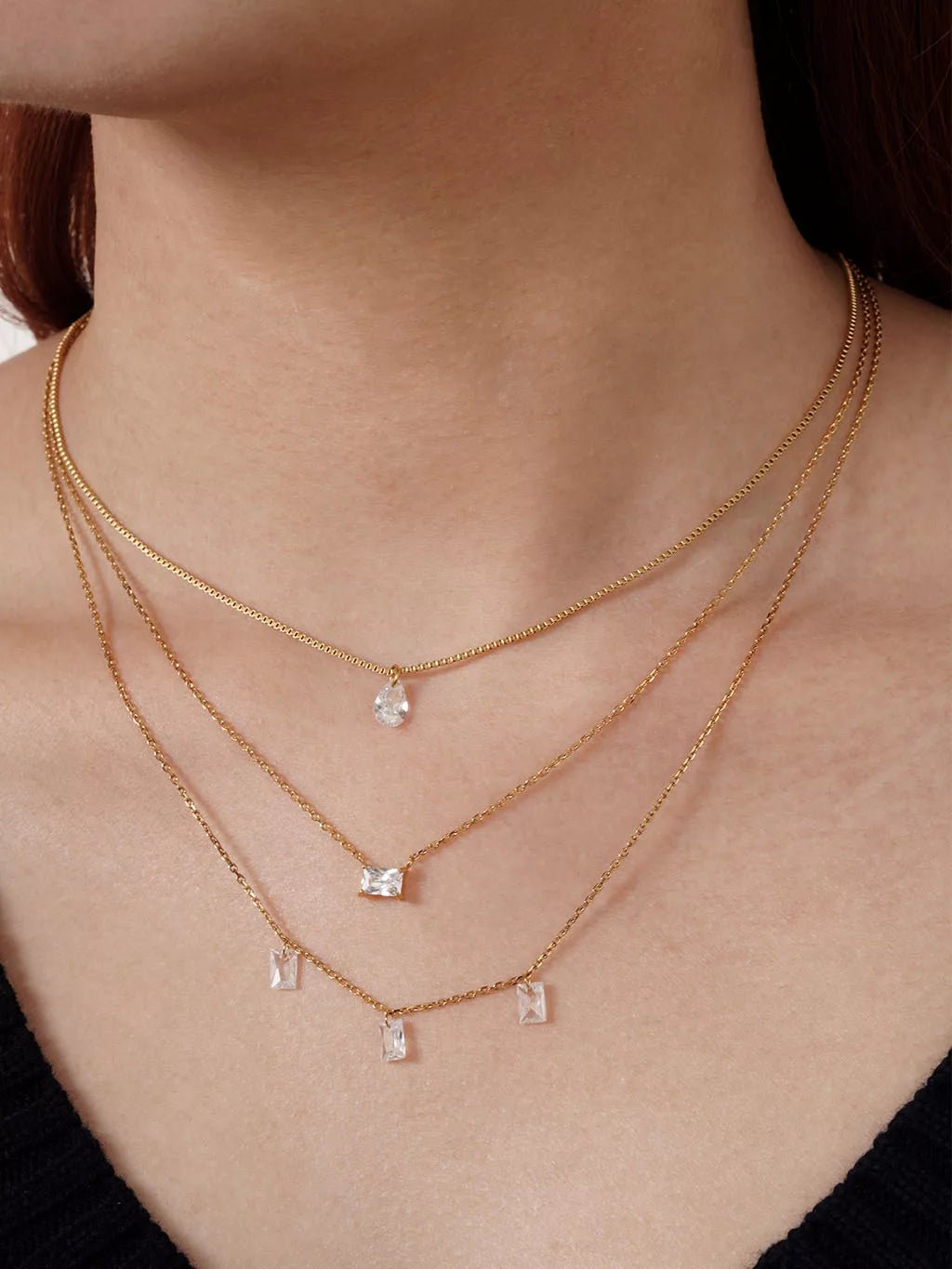 Eternal Teardrop Halskette Gold - Dorose | Wasserfester Schmuck, 18K vergoldet