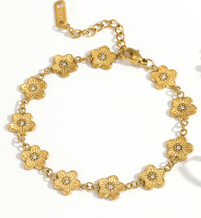 Exquisite Flower Armband Gold - Dorose | Wasserresistent, kein Verfärben