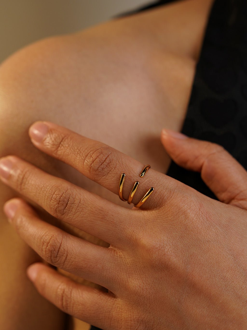 Feiner Linienring Gold - Dorose | Wasserresistent, kein Verfärben