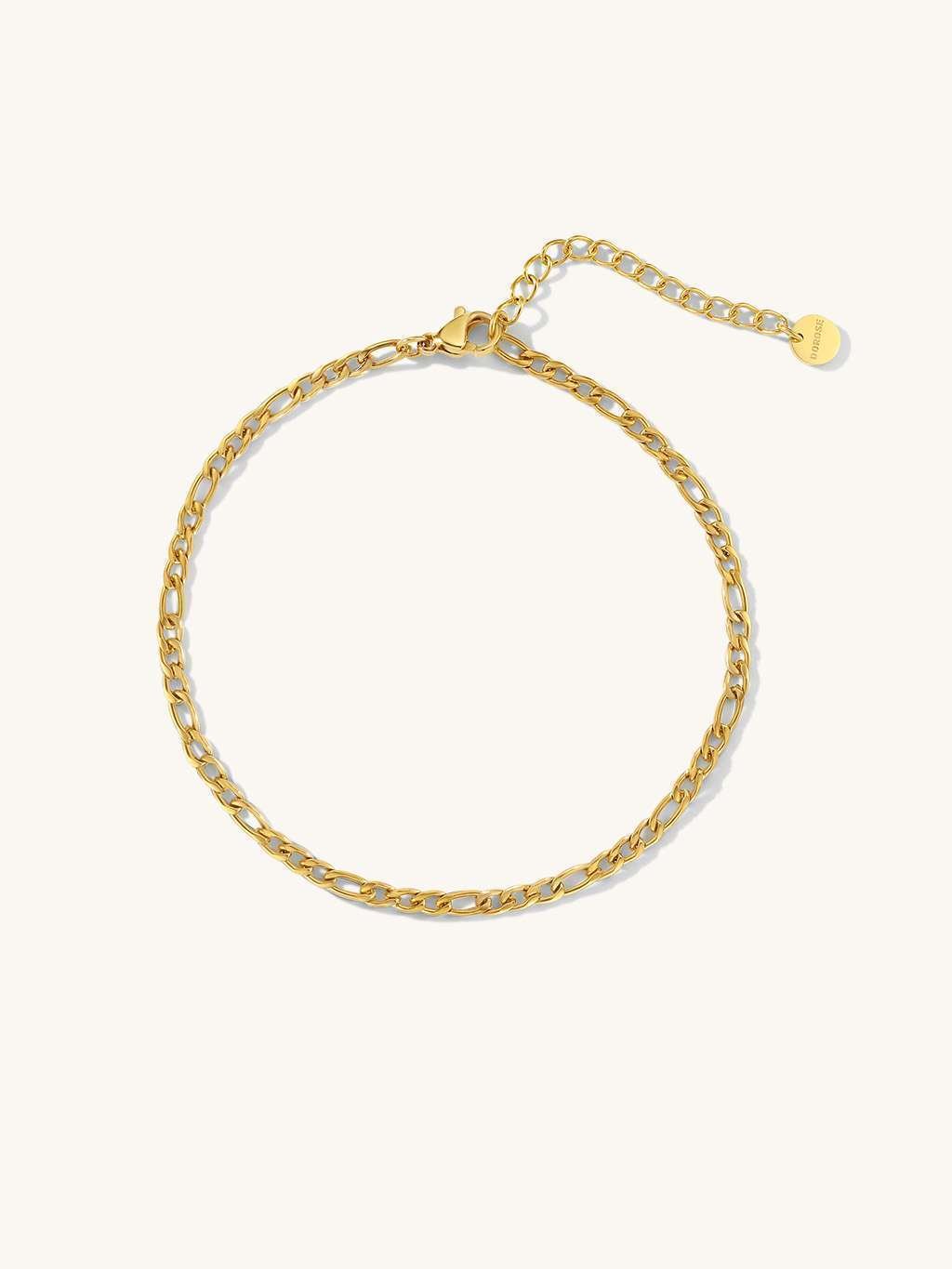 Figaro Fußkette Gold - Dorose | Wasserfester Schmuck, 18K vergoldet