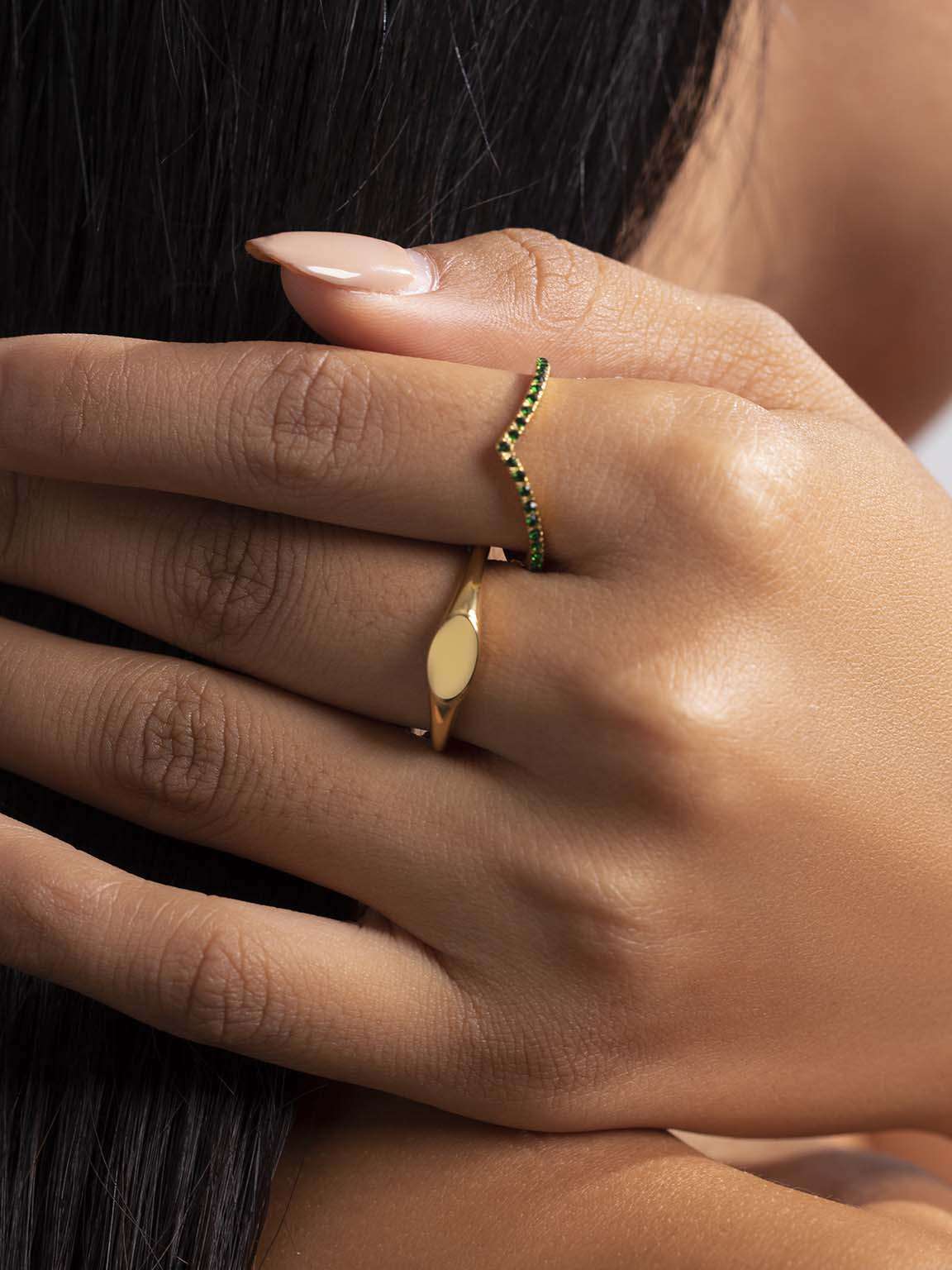 Flat Ring Gold & Silber - Dorose | Wasserfester Schmuck, 18K vergoldet