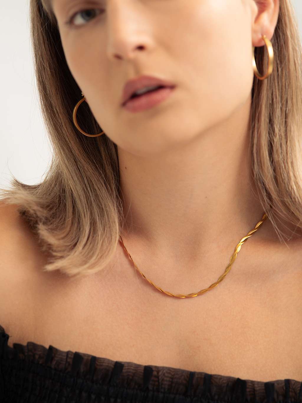 Flechtwerk - Halskette Gold - Dorose | Wasserfester Schmuck, 18K vergoldet