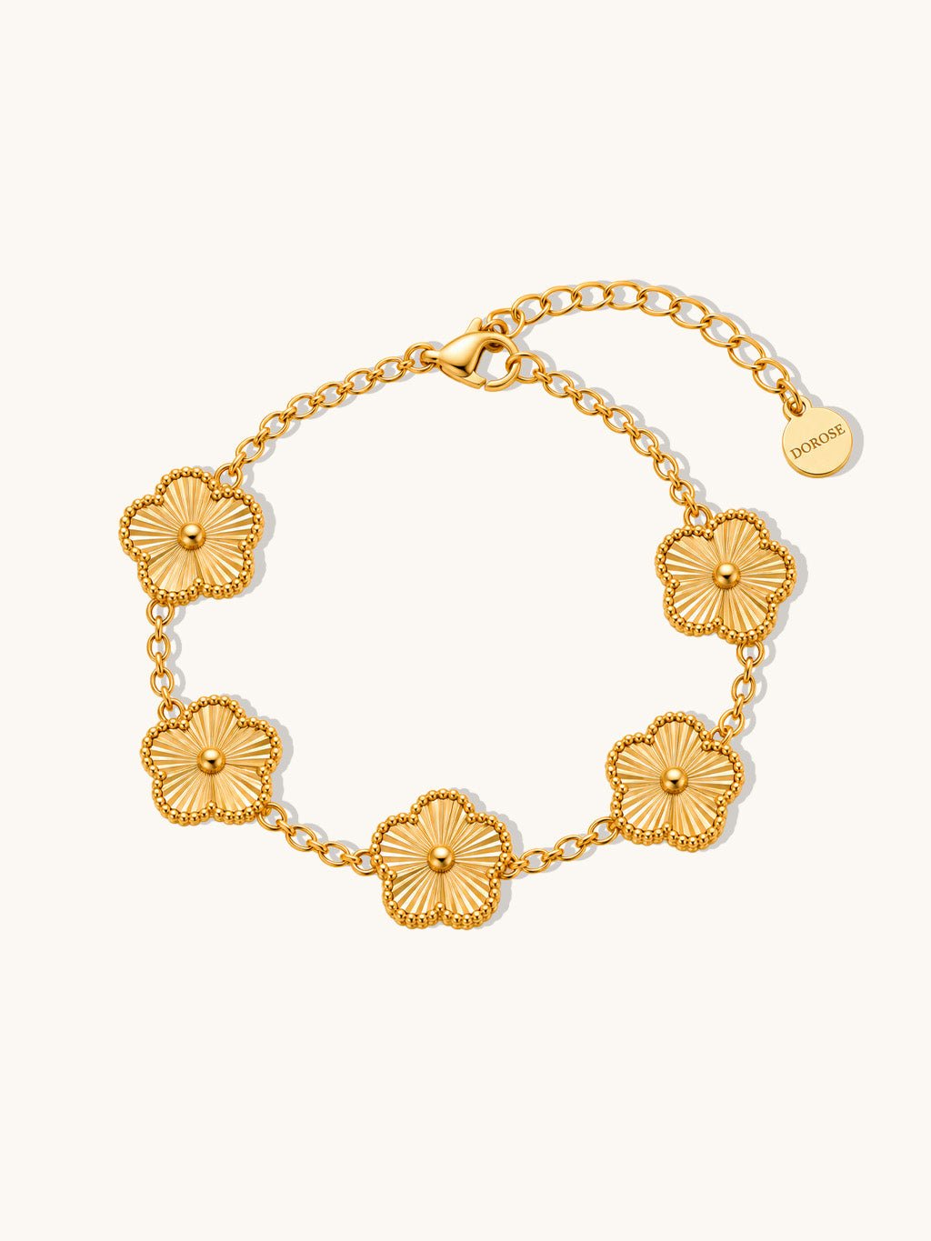 Floral Statement Armband Gold - Dorose | Wasserresistent, kein Verfärben
