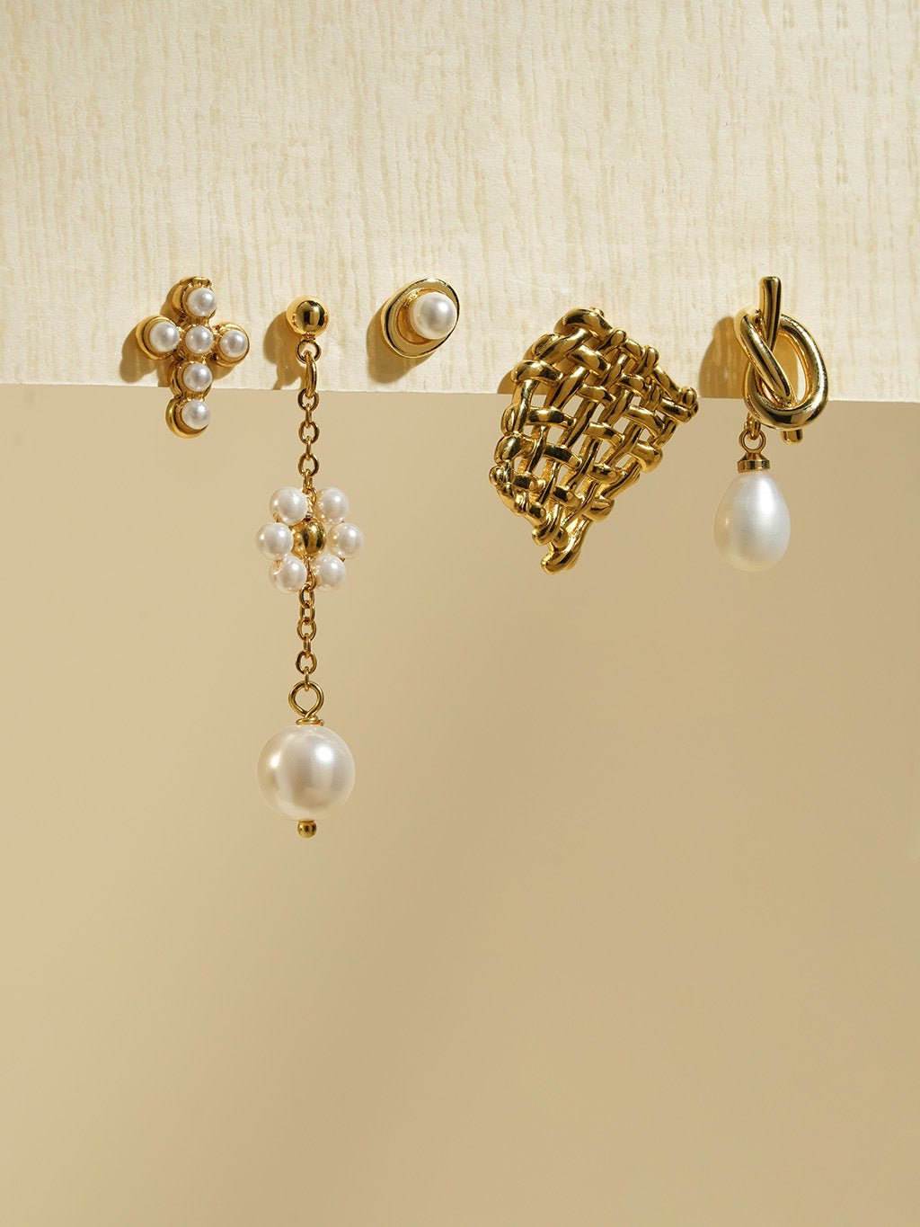 Flower Pearl Ohrringe Gold - Dorose | Wasserresistent, kein Verfärben