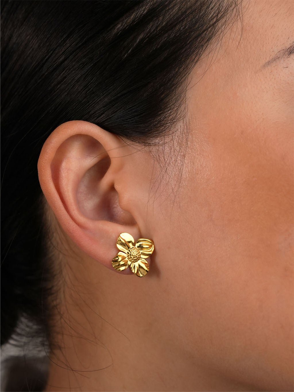 Flower Stud Gold - Dorose | Wasserresistent, kein Verfärben