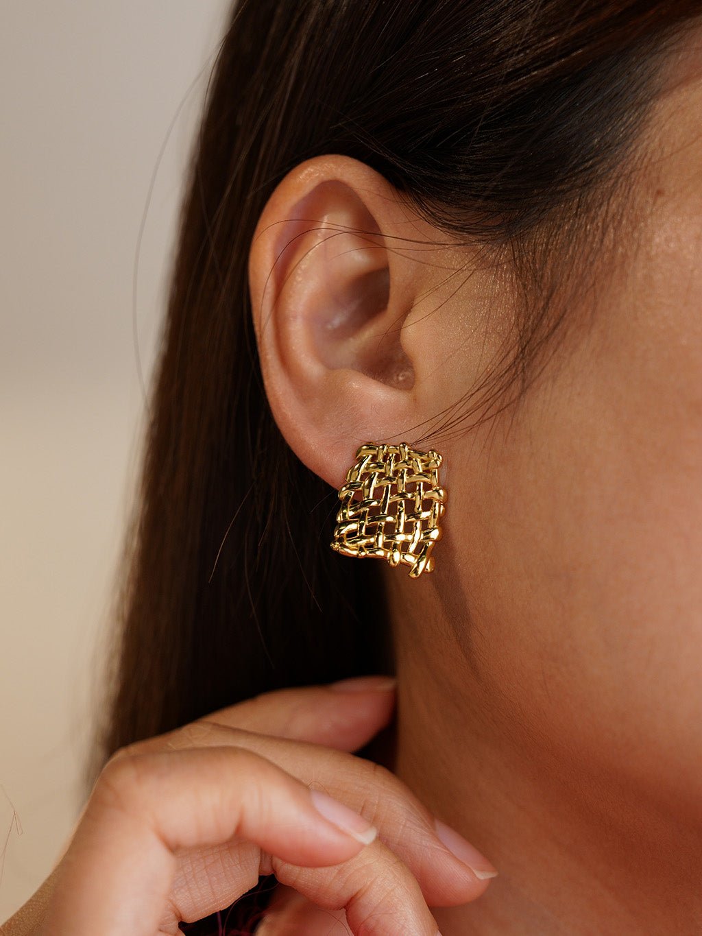 Flowing Mesh Glow Ohrringe Gold - Dorose | Wasserresistent, kein Verfärben