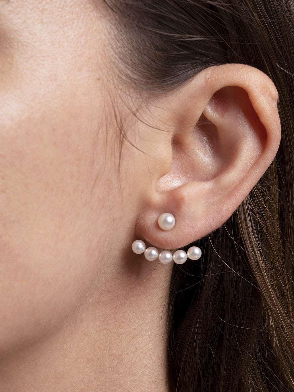 Flowing Ohrringe mit Pearl - Dorose | Wasserfester Schmuck, 18K vergoldet